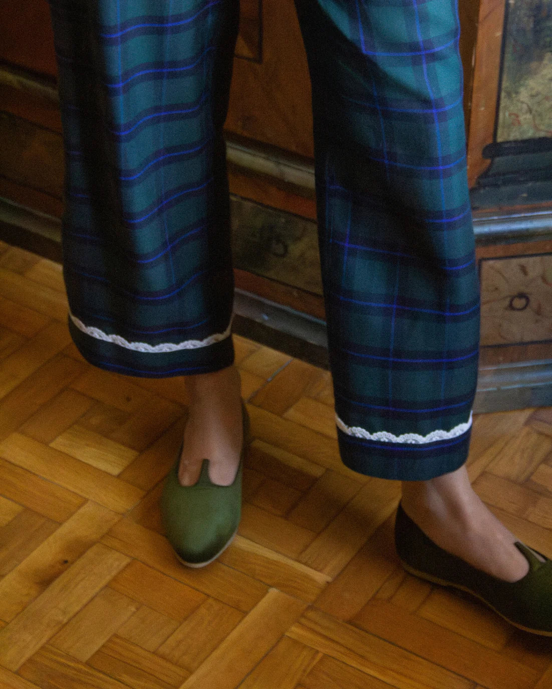 Slippers IQ Home Terciopelo Verde