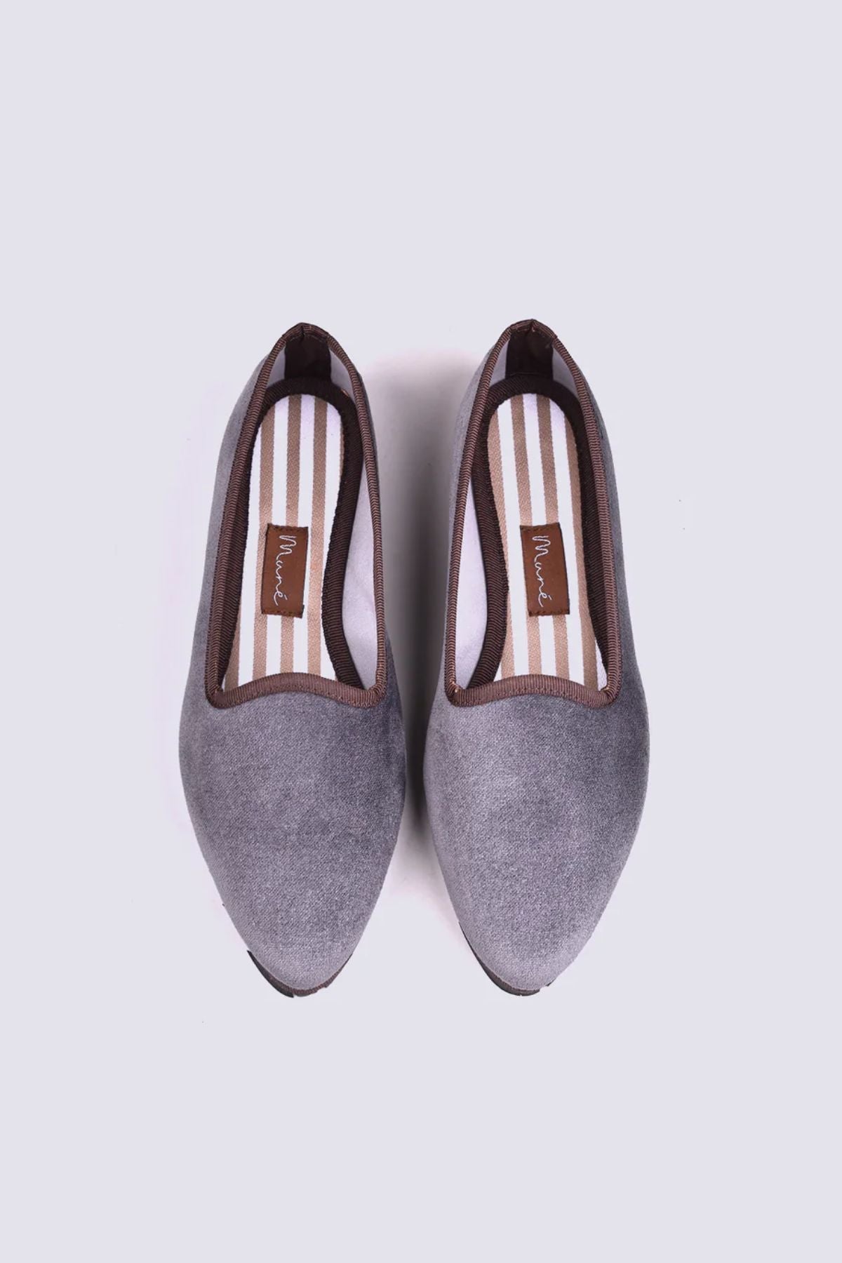 Slippers Bicolor Terciopelo Marengo