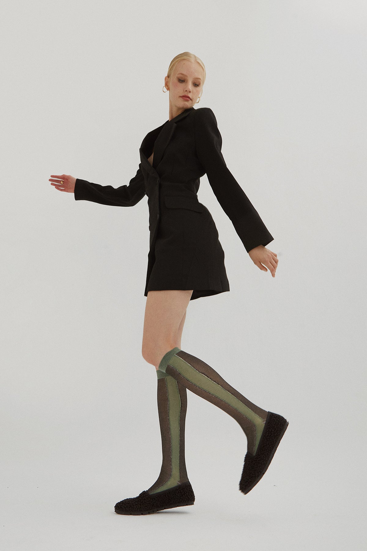Calcetín Glitter Negro