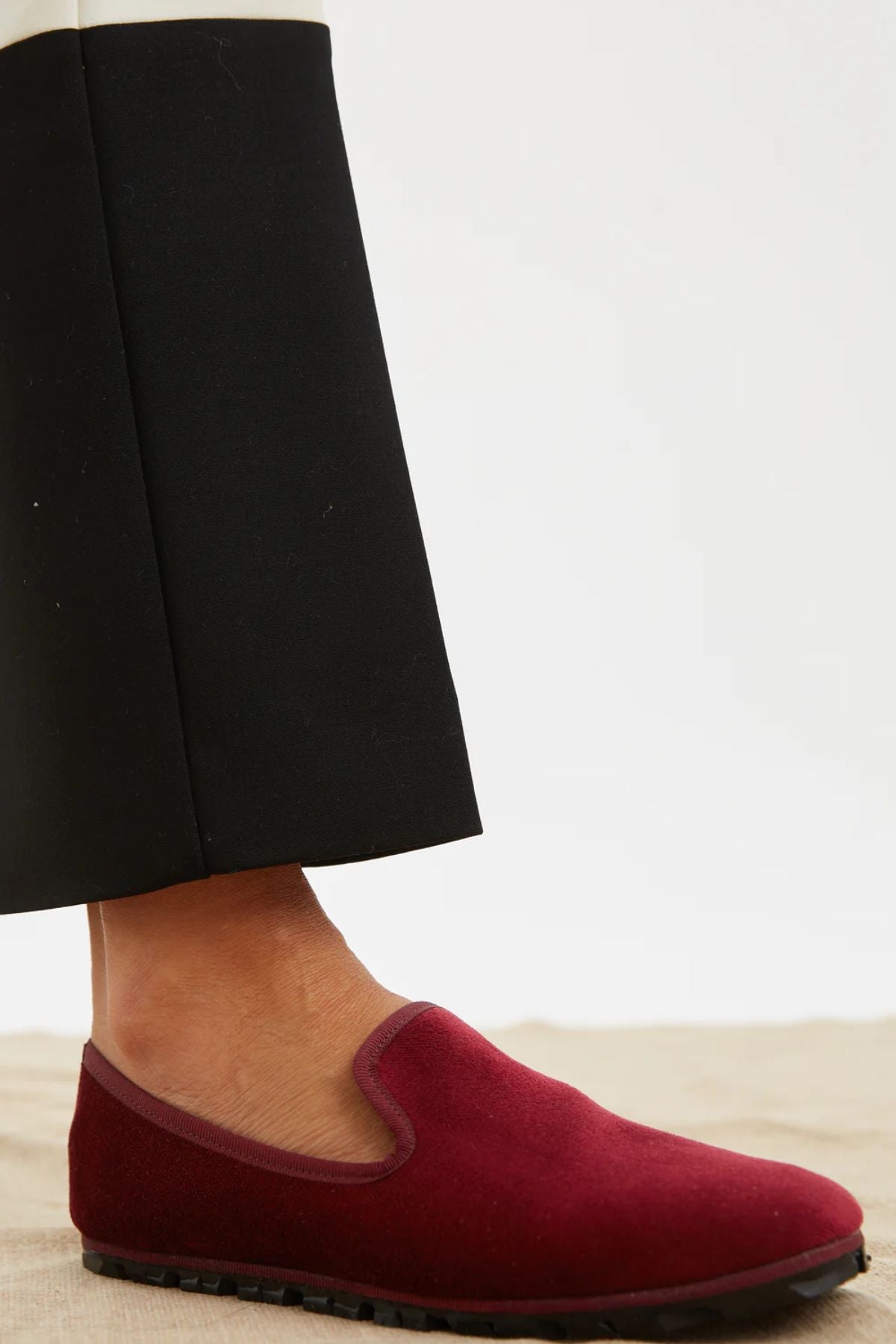 Slippers Rialto Terciopelo Burdeos