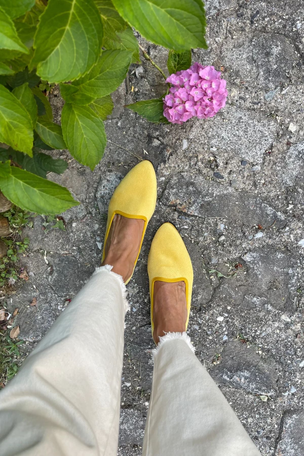 Slippers Terciopelo Amarillo Plus