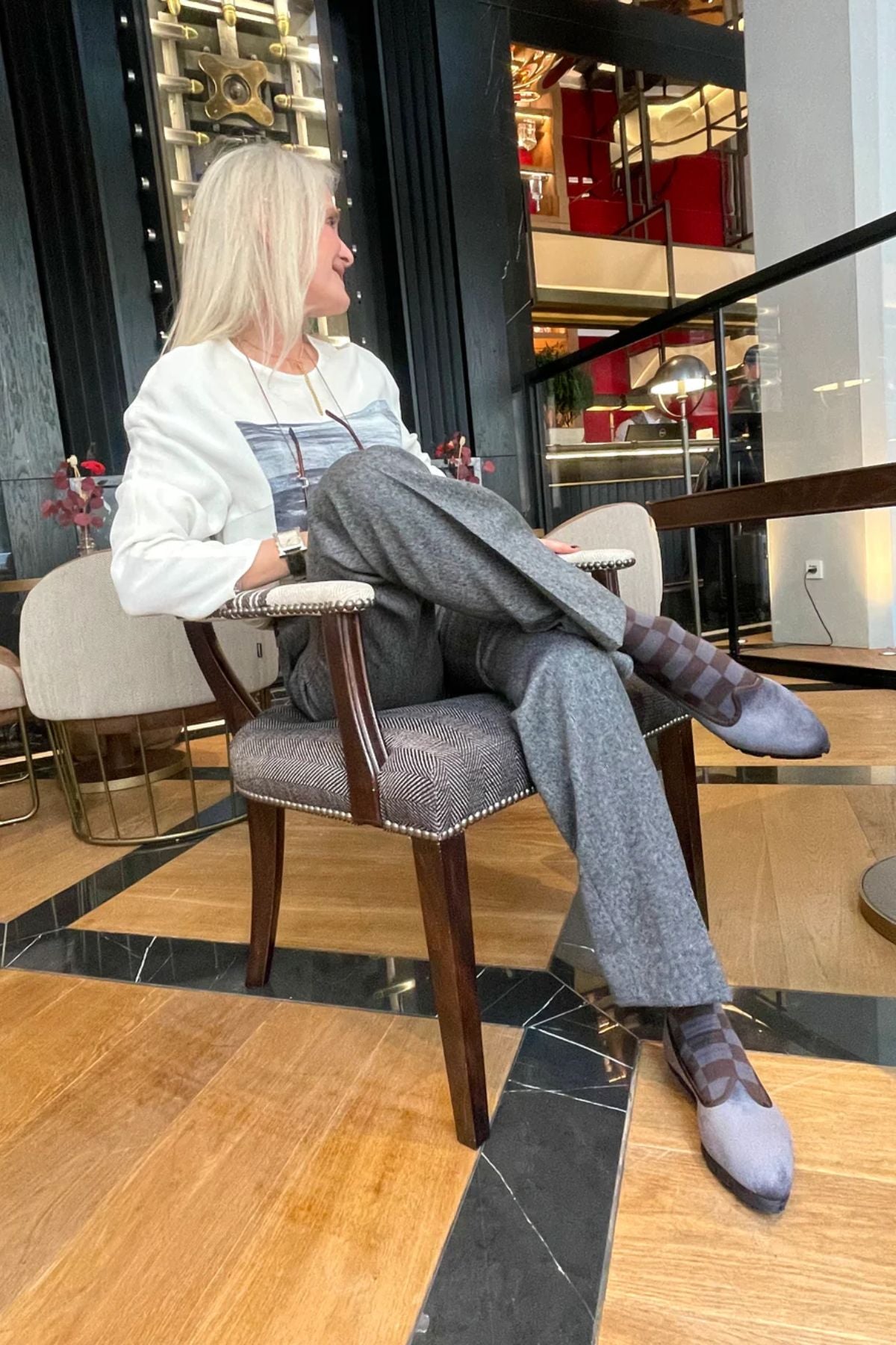 Slippers Pitti Terciopelo Marengo