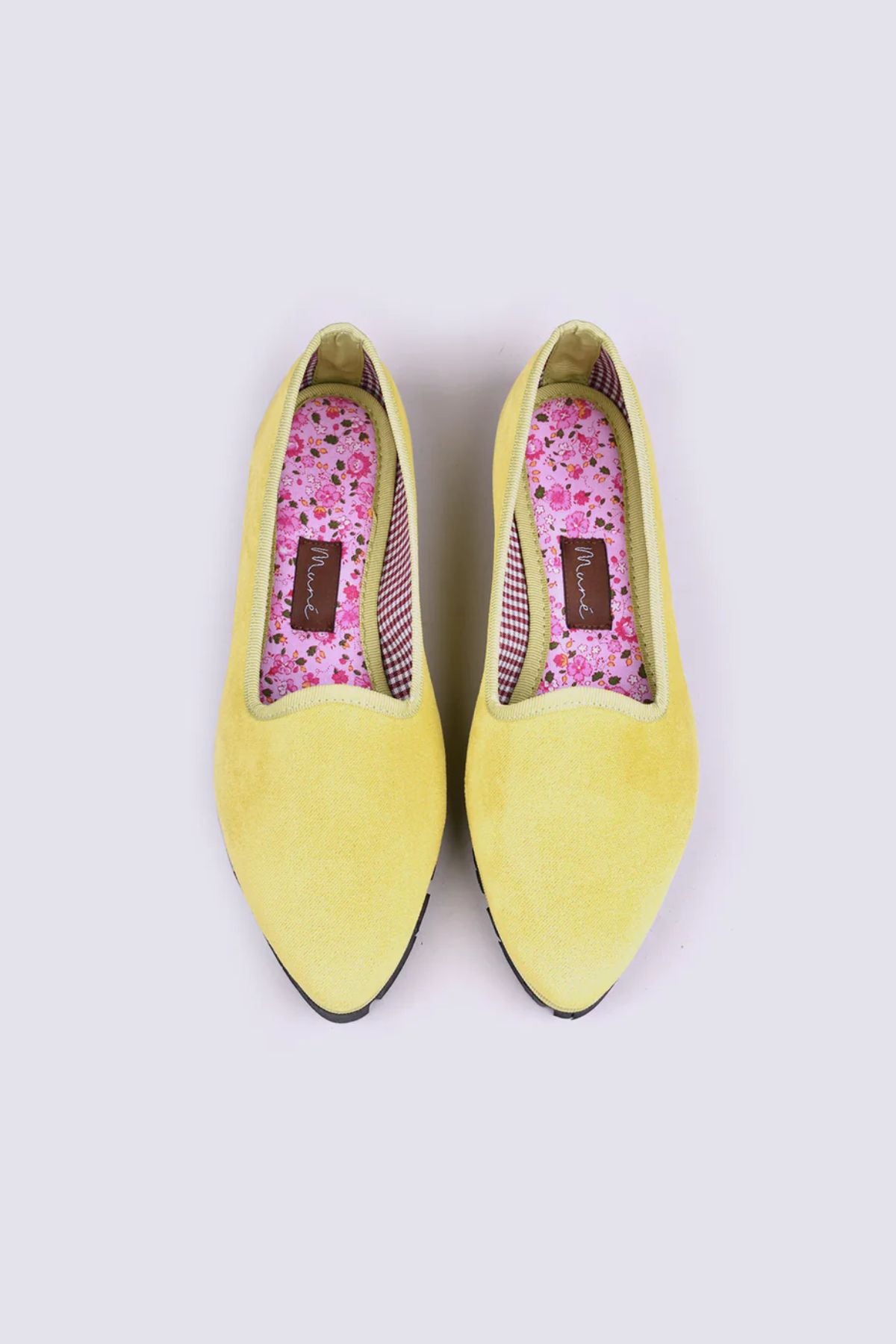 Lime Velvet Slippers