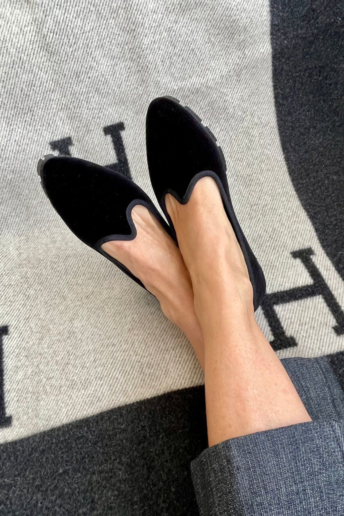 Slippers Pitti Terciopelo Negro