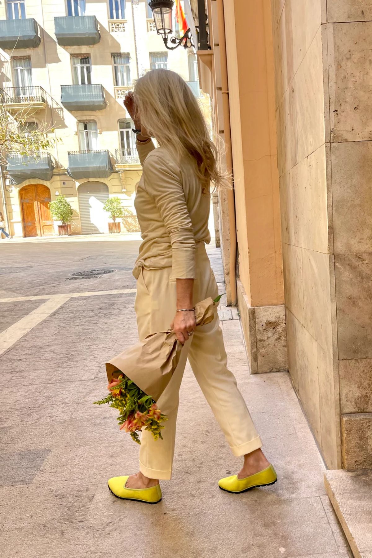 Lime Velvet Slippers