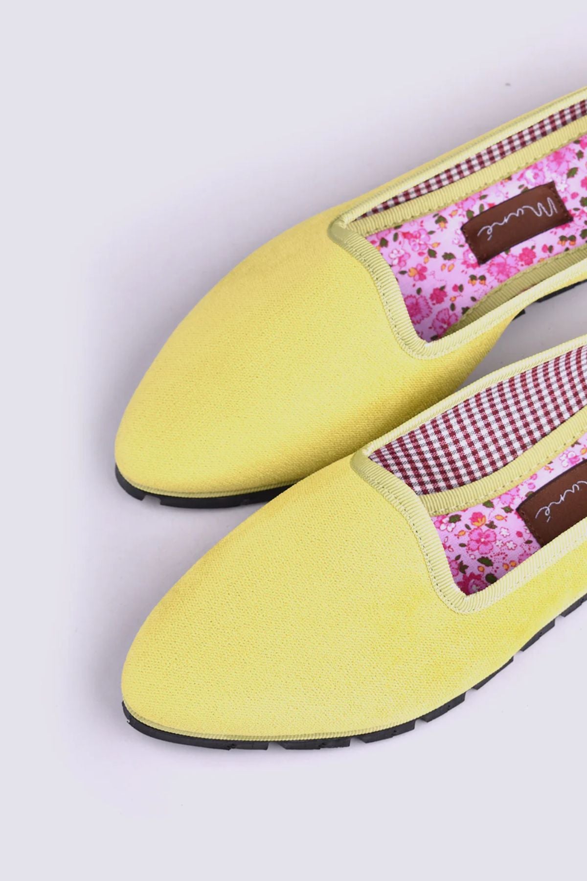 Lime Velvet Slippers