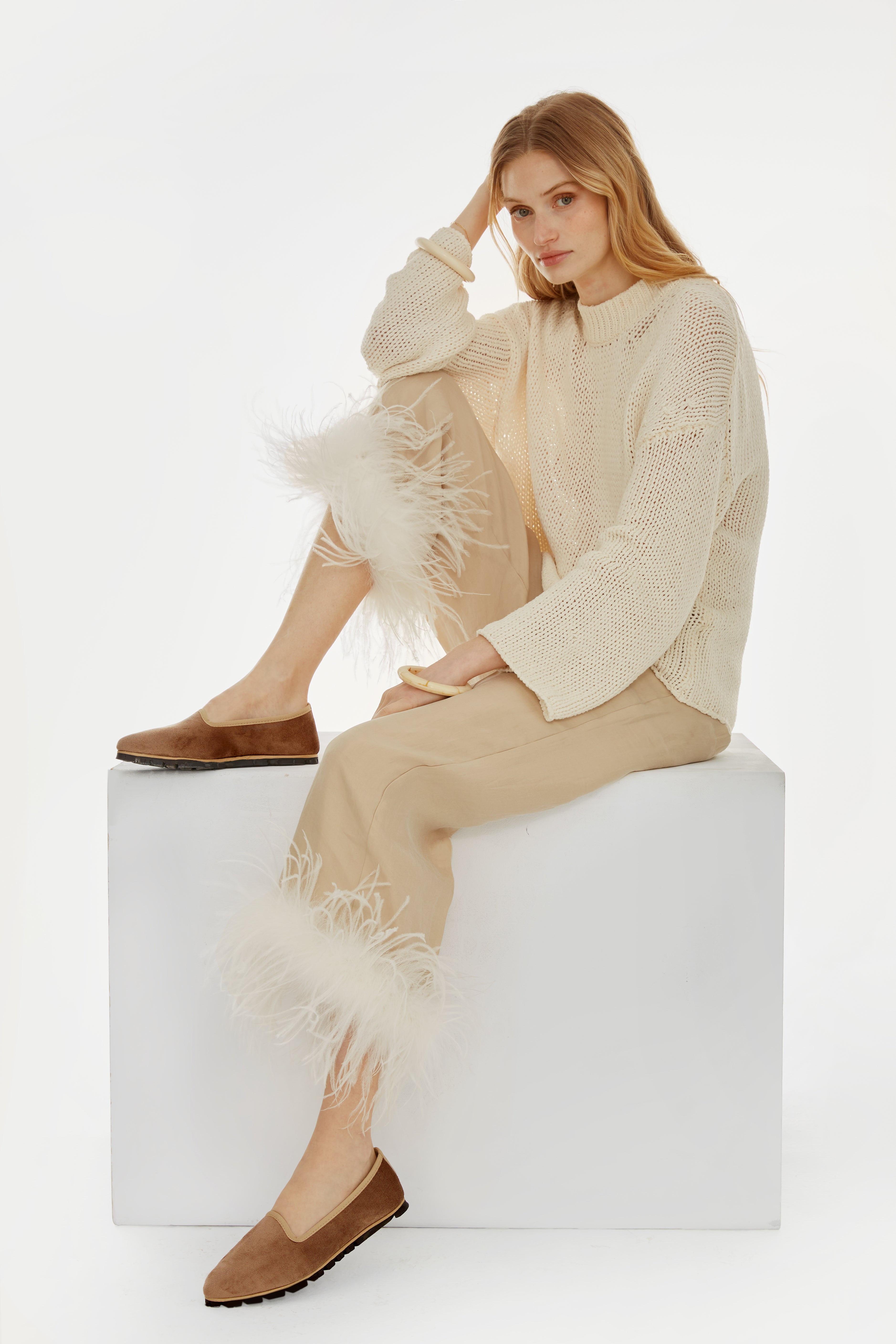 Slippers Terciopelo Beige