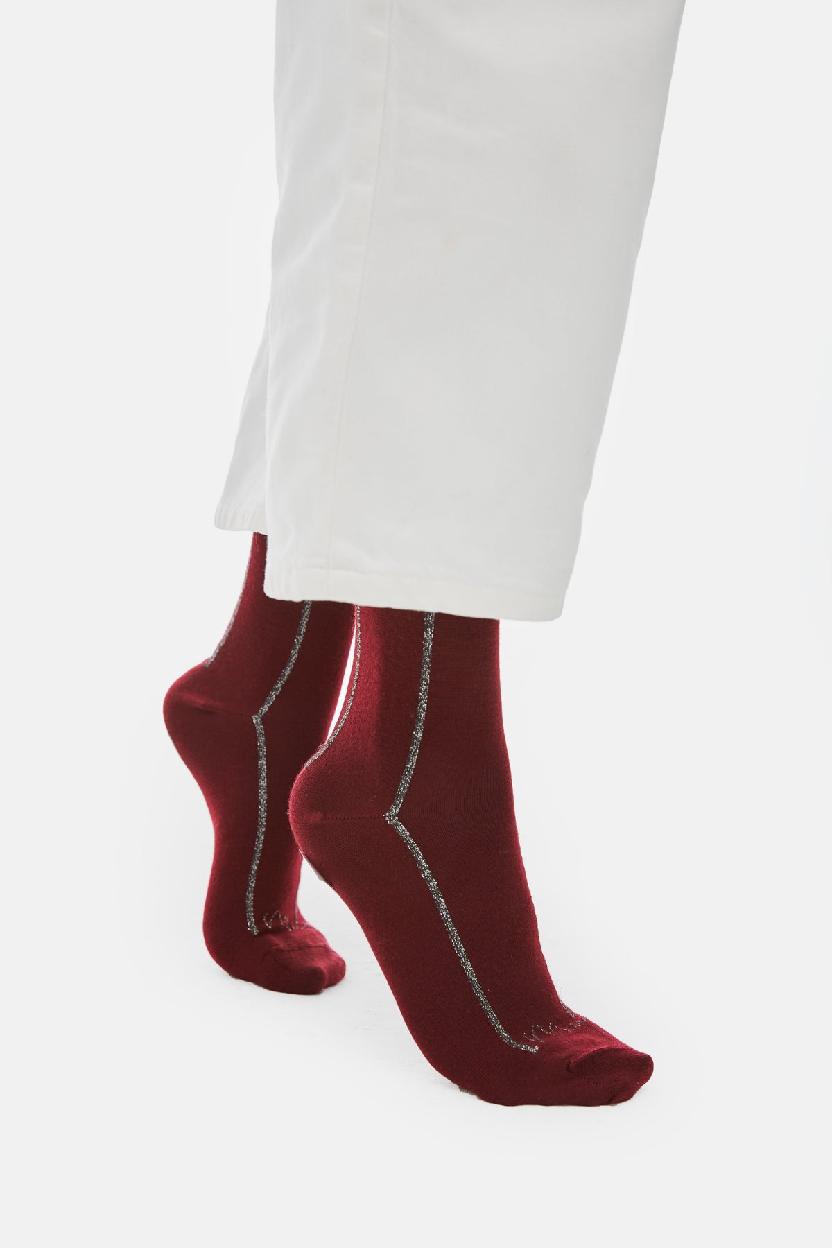 Burgundy Wool Sock