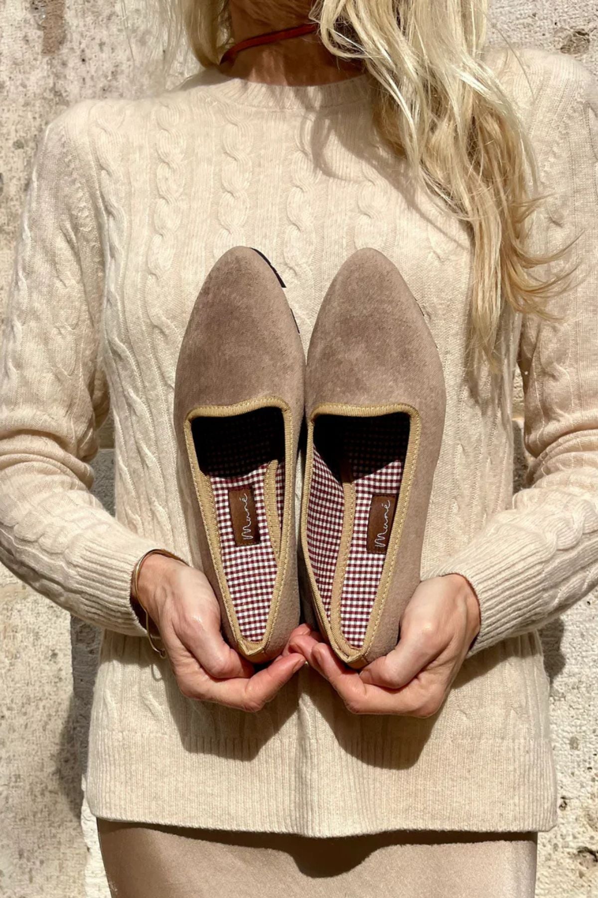 Slippers Terciopelo Beige
