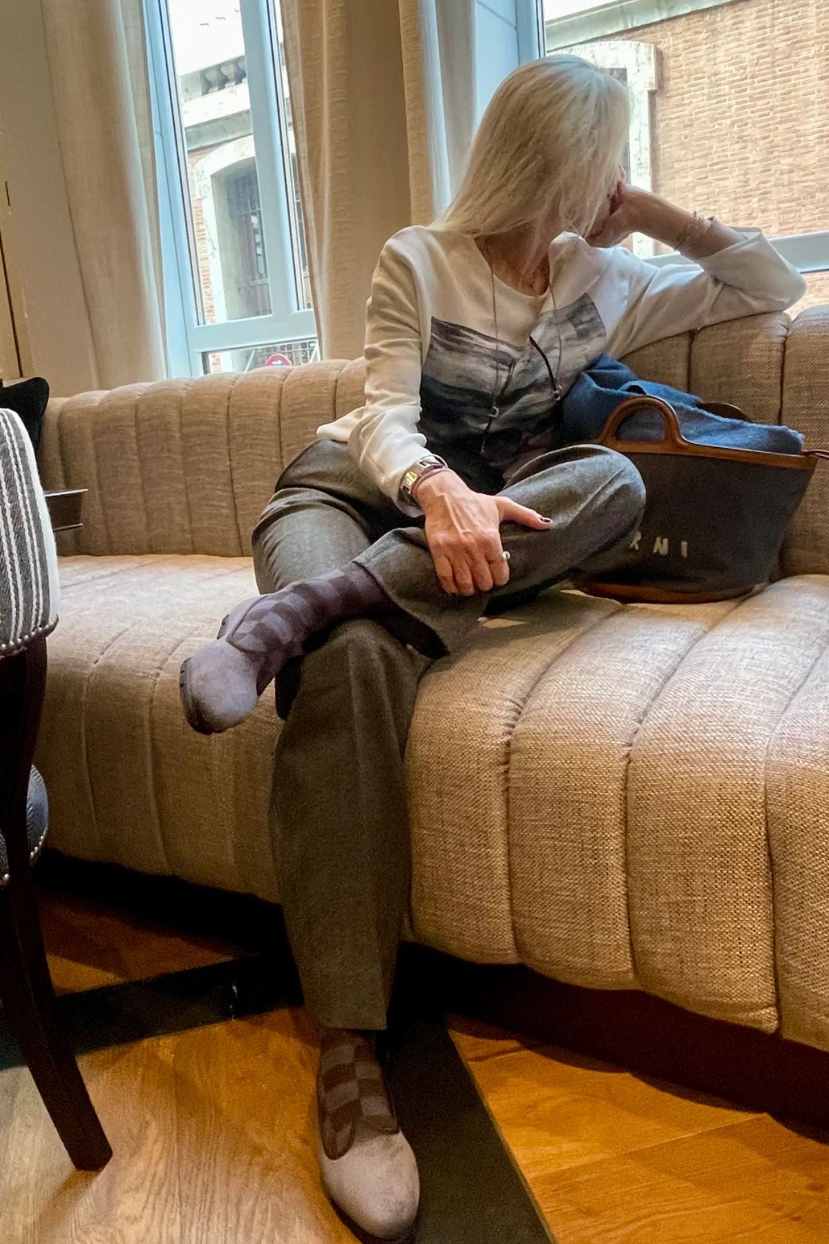 Slippers Pitti Terciopelo Marengo