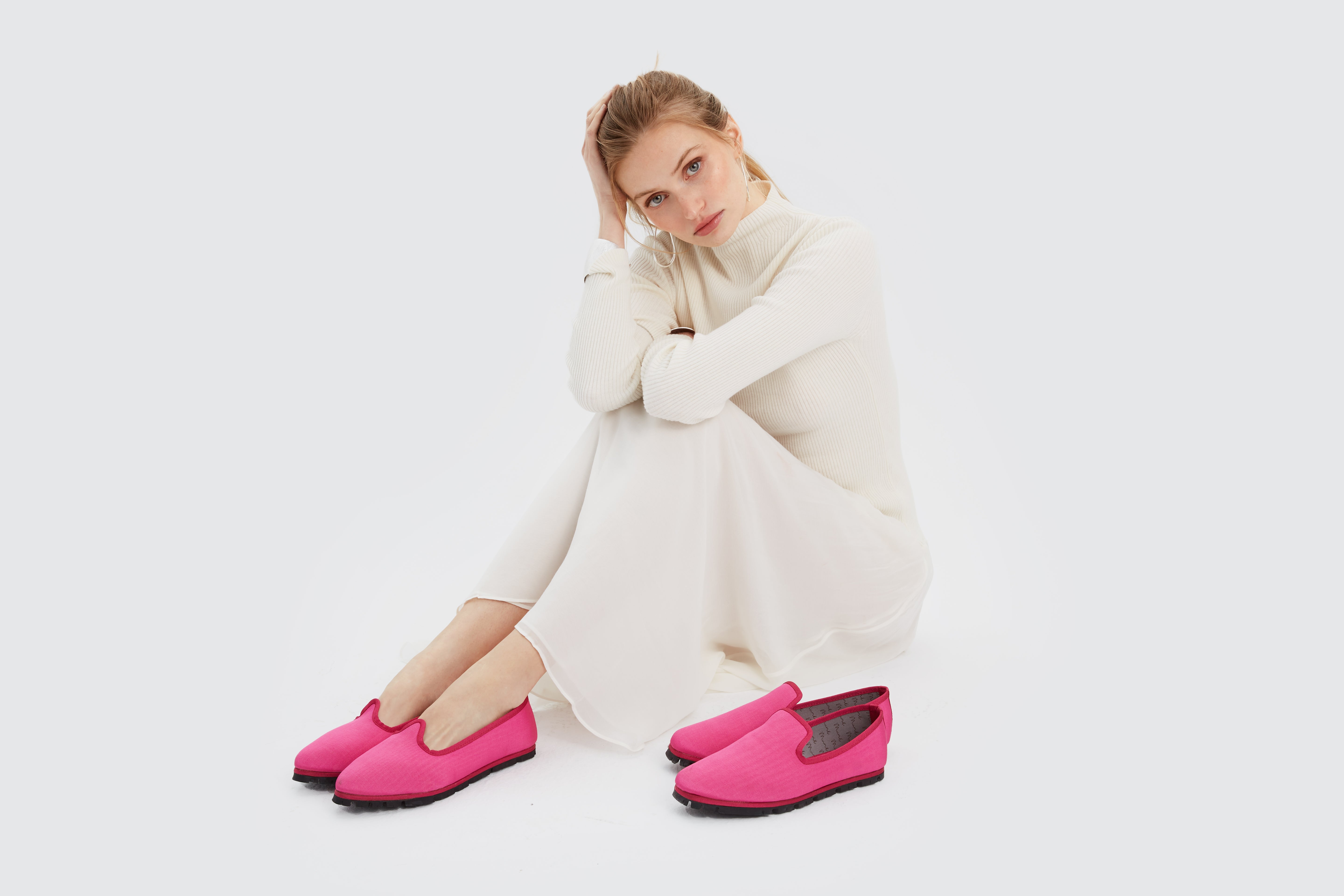 Slippers Pitti Moiré Fucsia