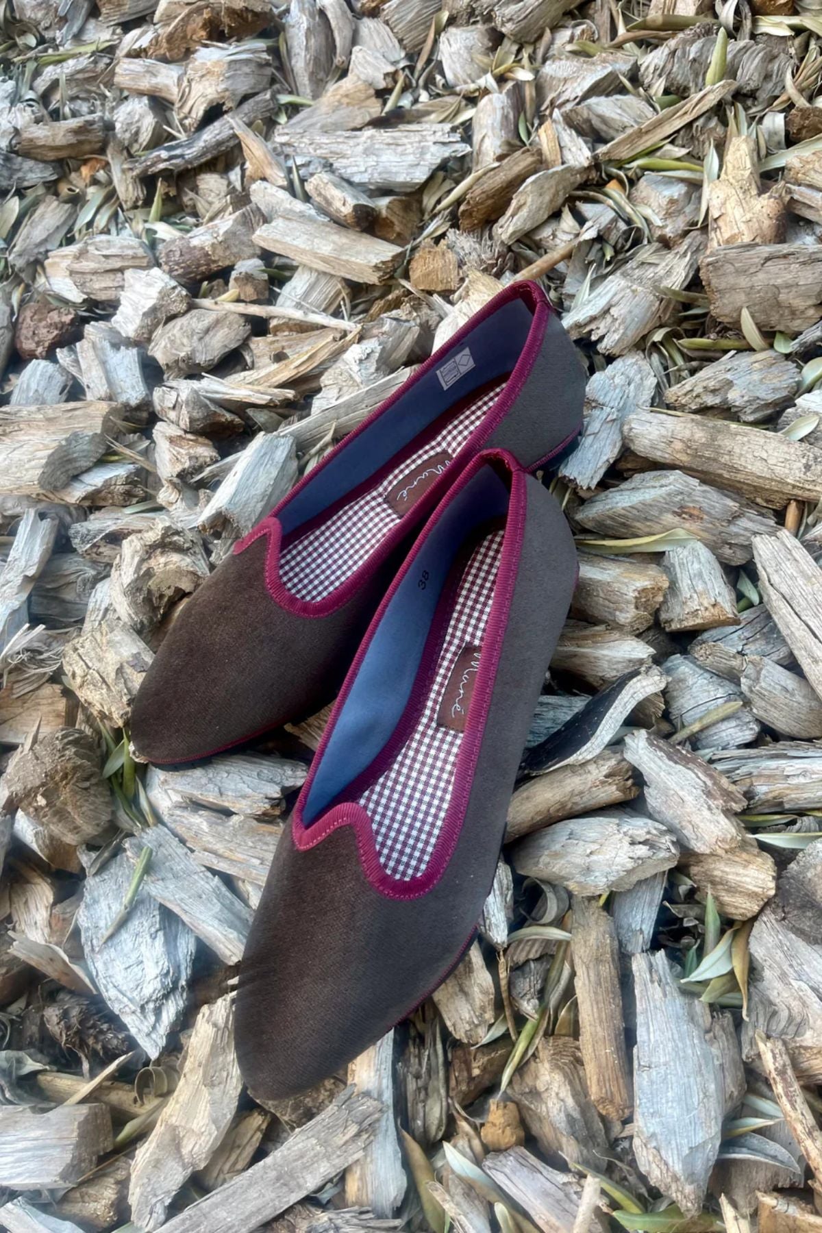 Slippers Pitti Terciopelo Chocolate