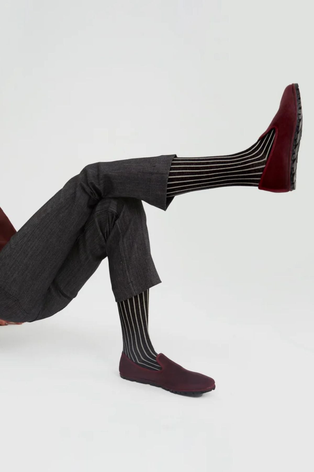 Slippers Rialto Terciopelo Burdeos