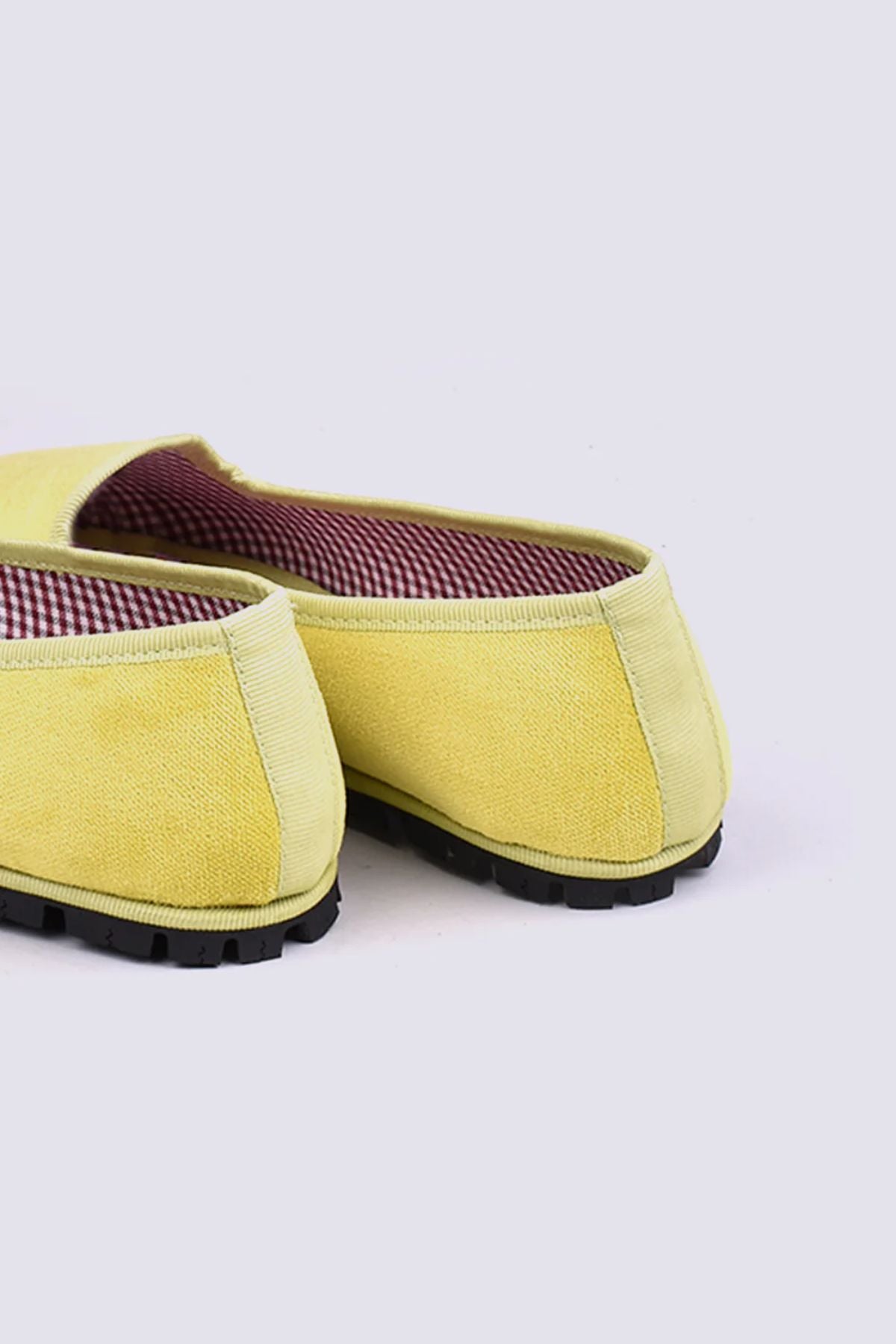 Lime Velvet Slippers