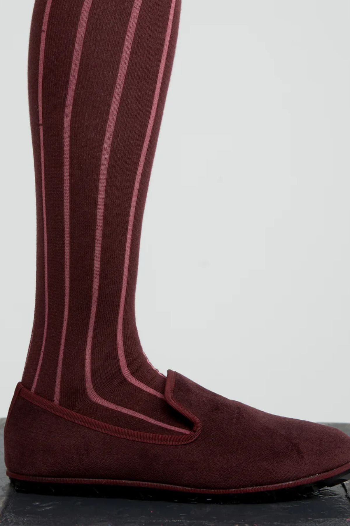 Slippers Rialto Terciopelo Burdeos