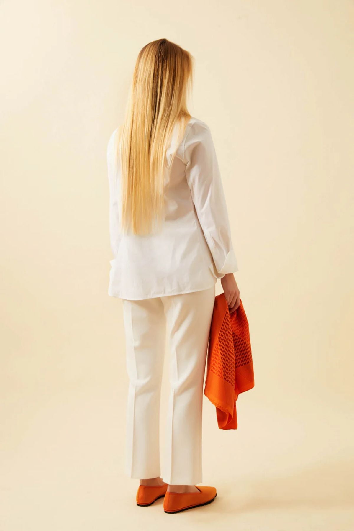 Orange Velvet Slippers