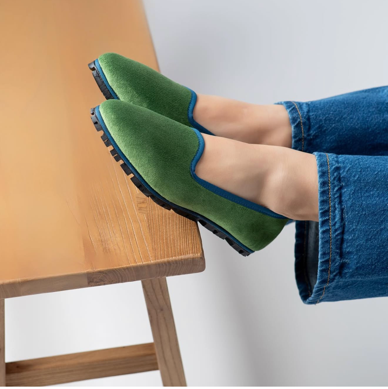 Slippers Terciopelo Verde