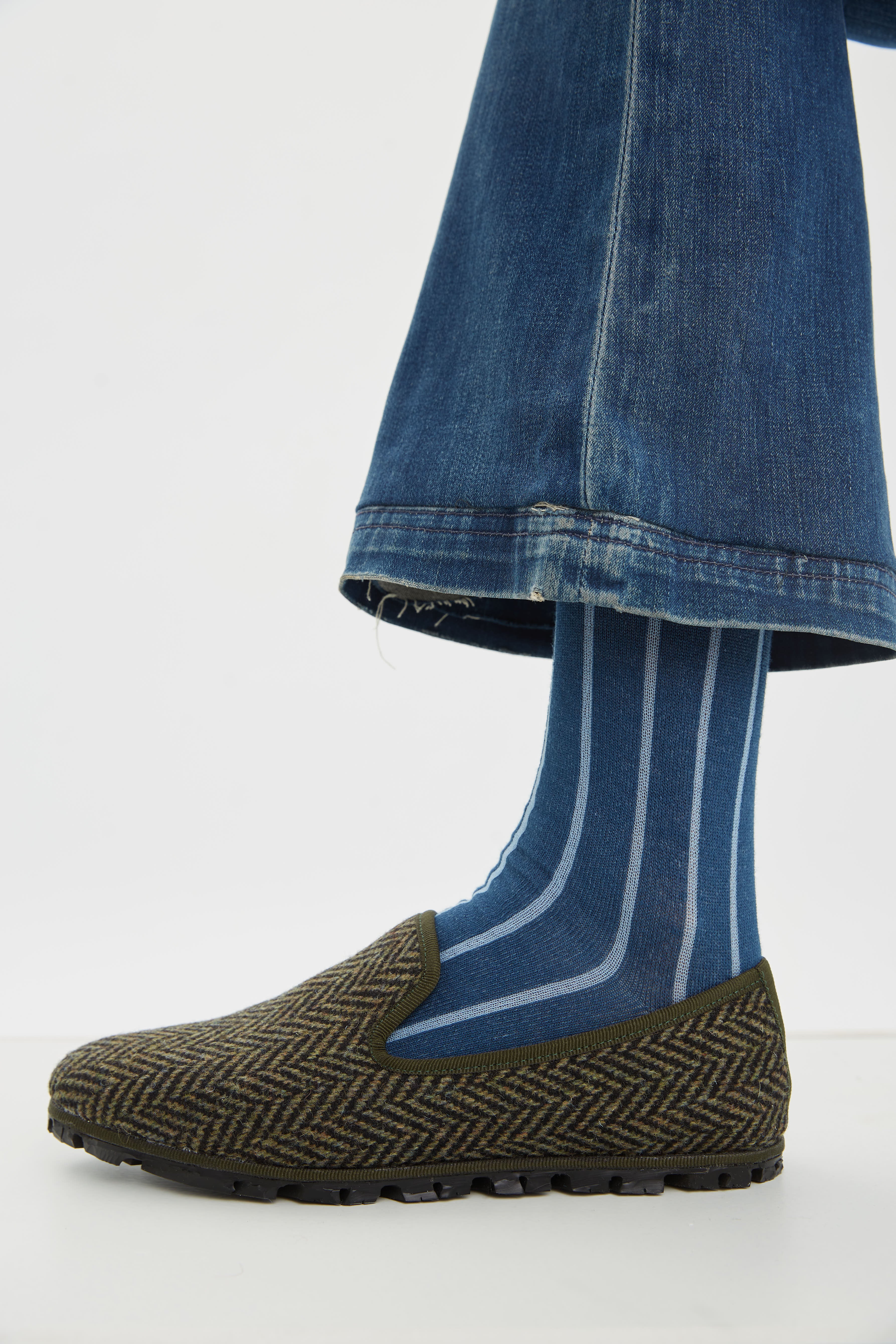 Calcetín Rayas Azul