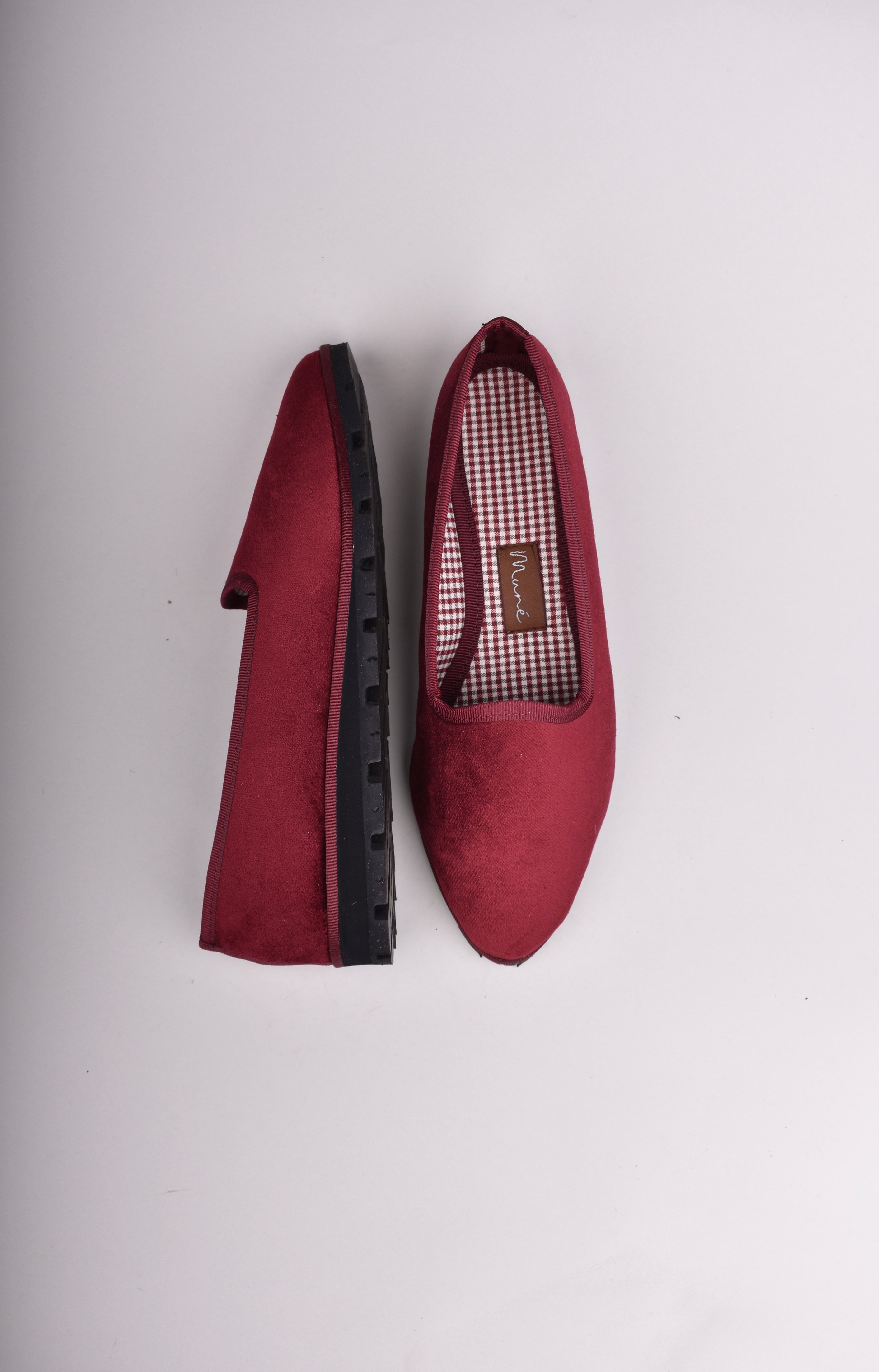Slippers Terciopelo Burdeos Plus