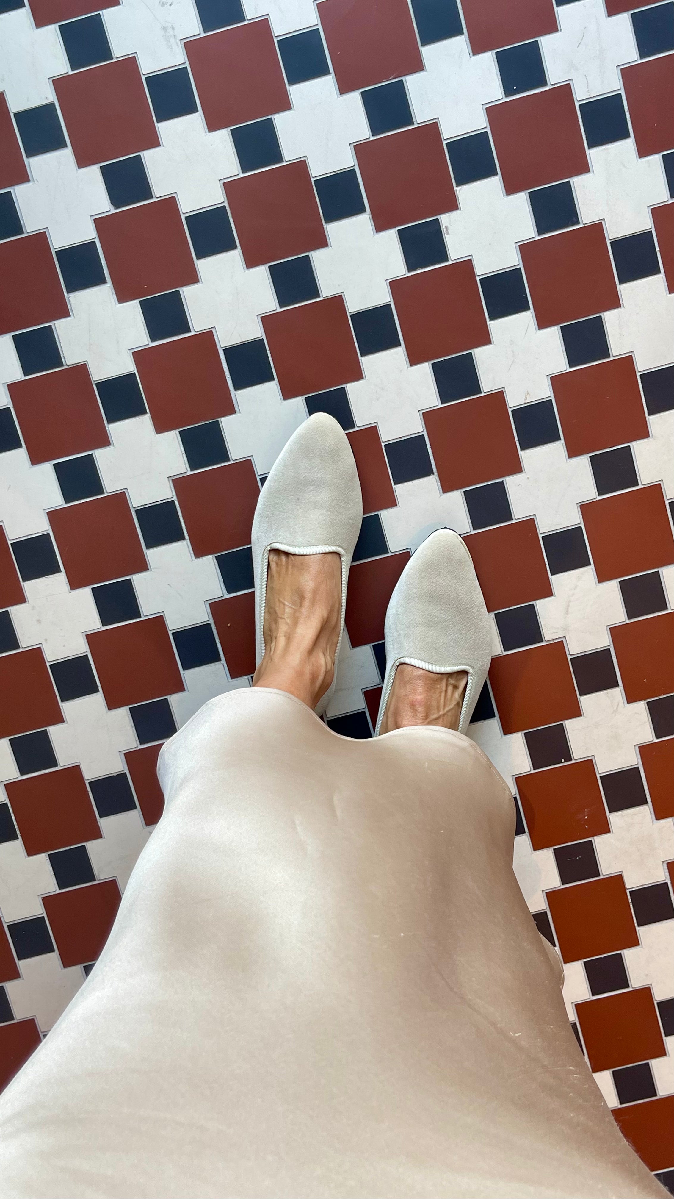 Slippers Terciopelo Marfil