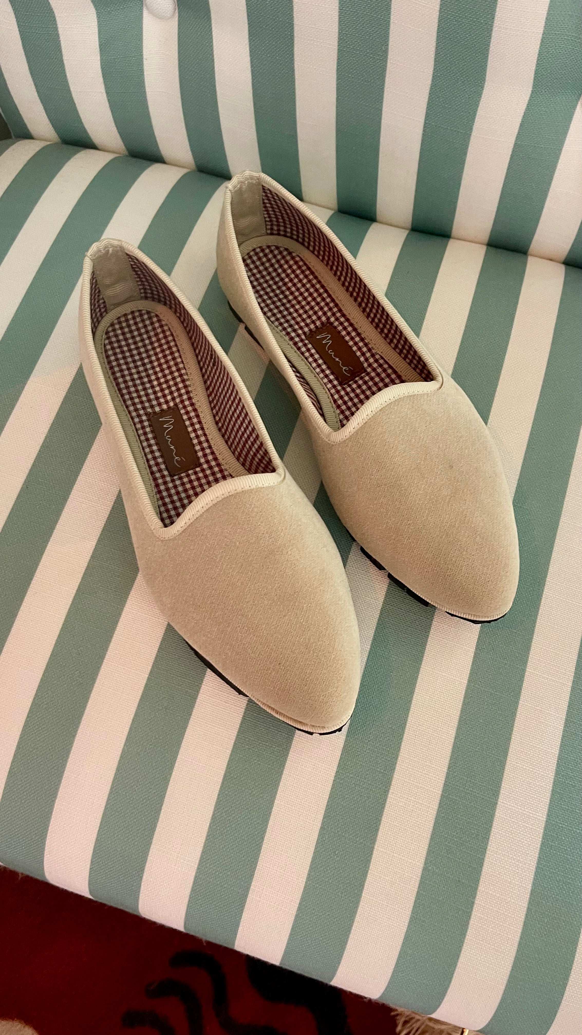 Slippers Terciopelo Marfil