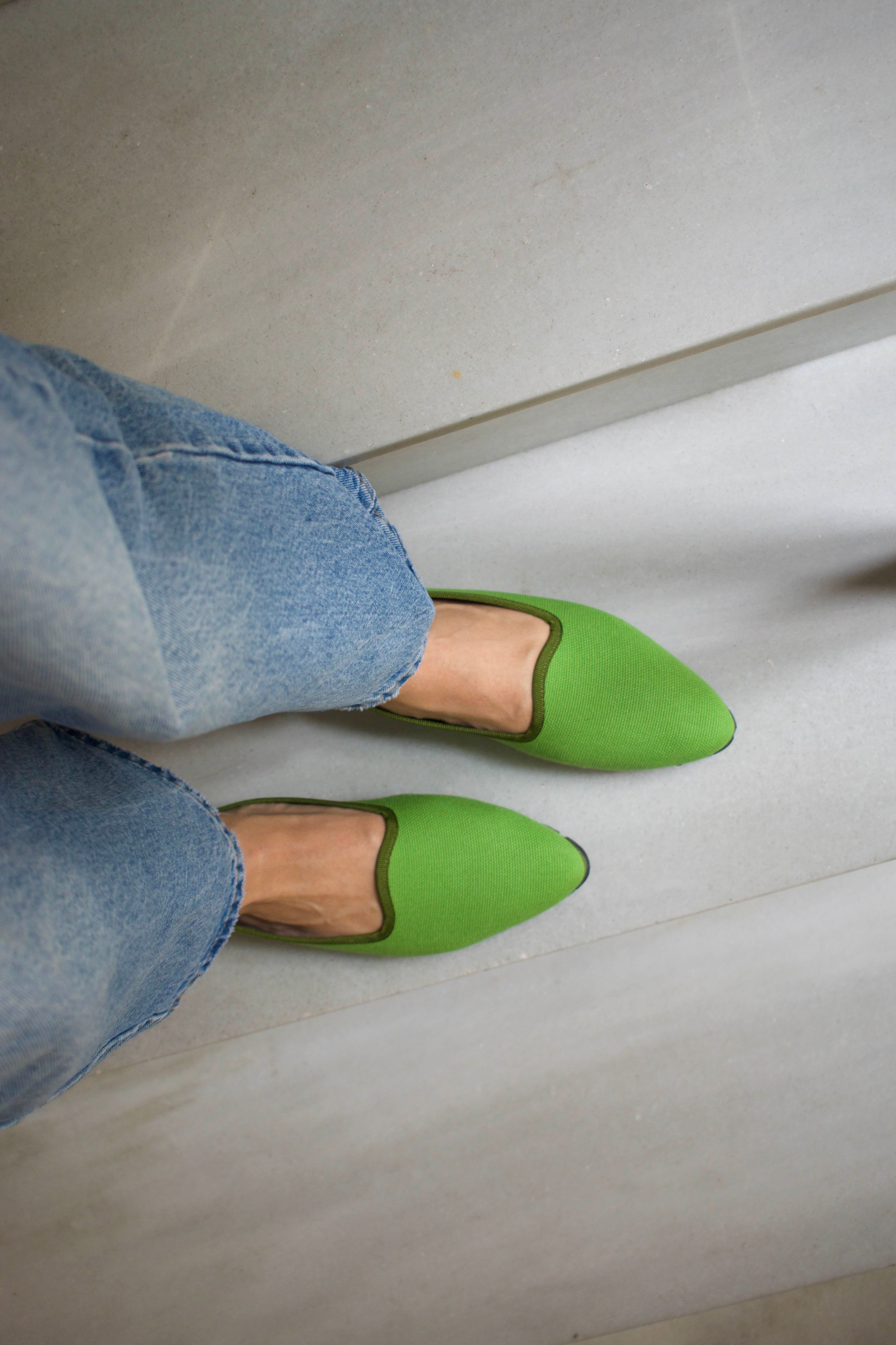 Slippers Lona Verde