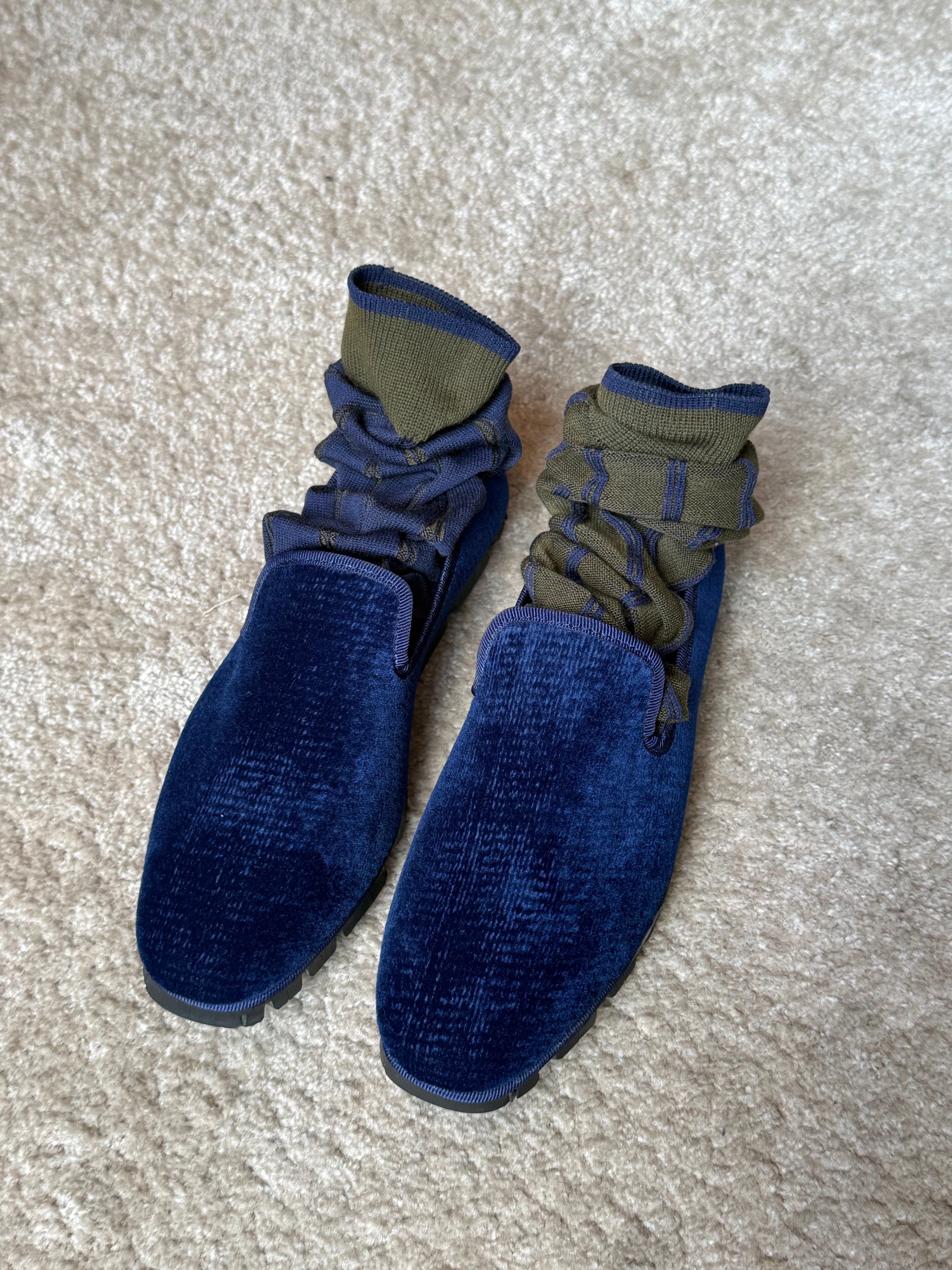 Slippers Rialto Terciopelo Marino