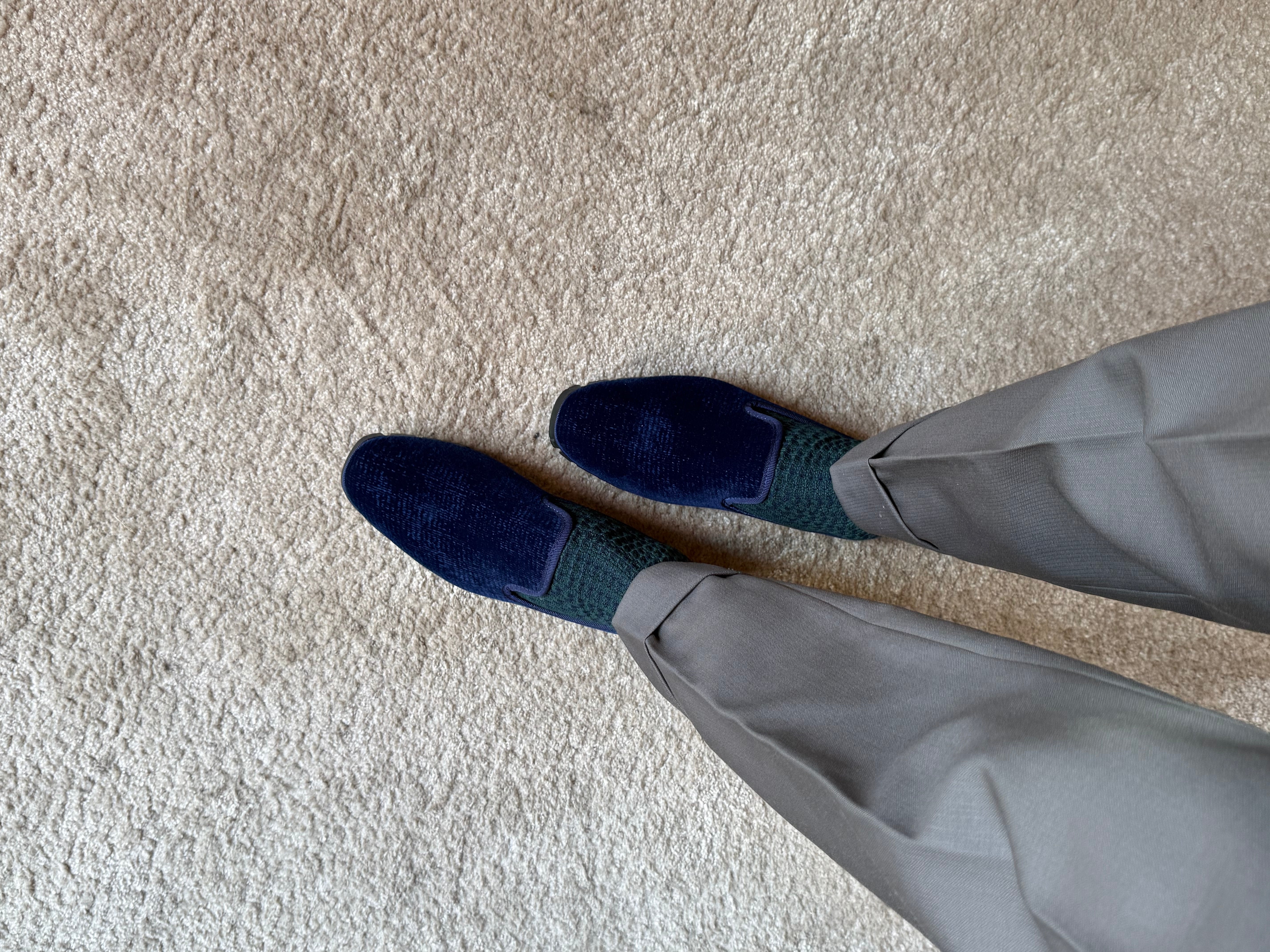 Slippers Rialto Terciopelo Marino