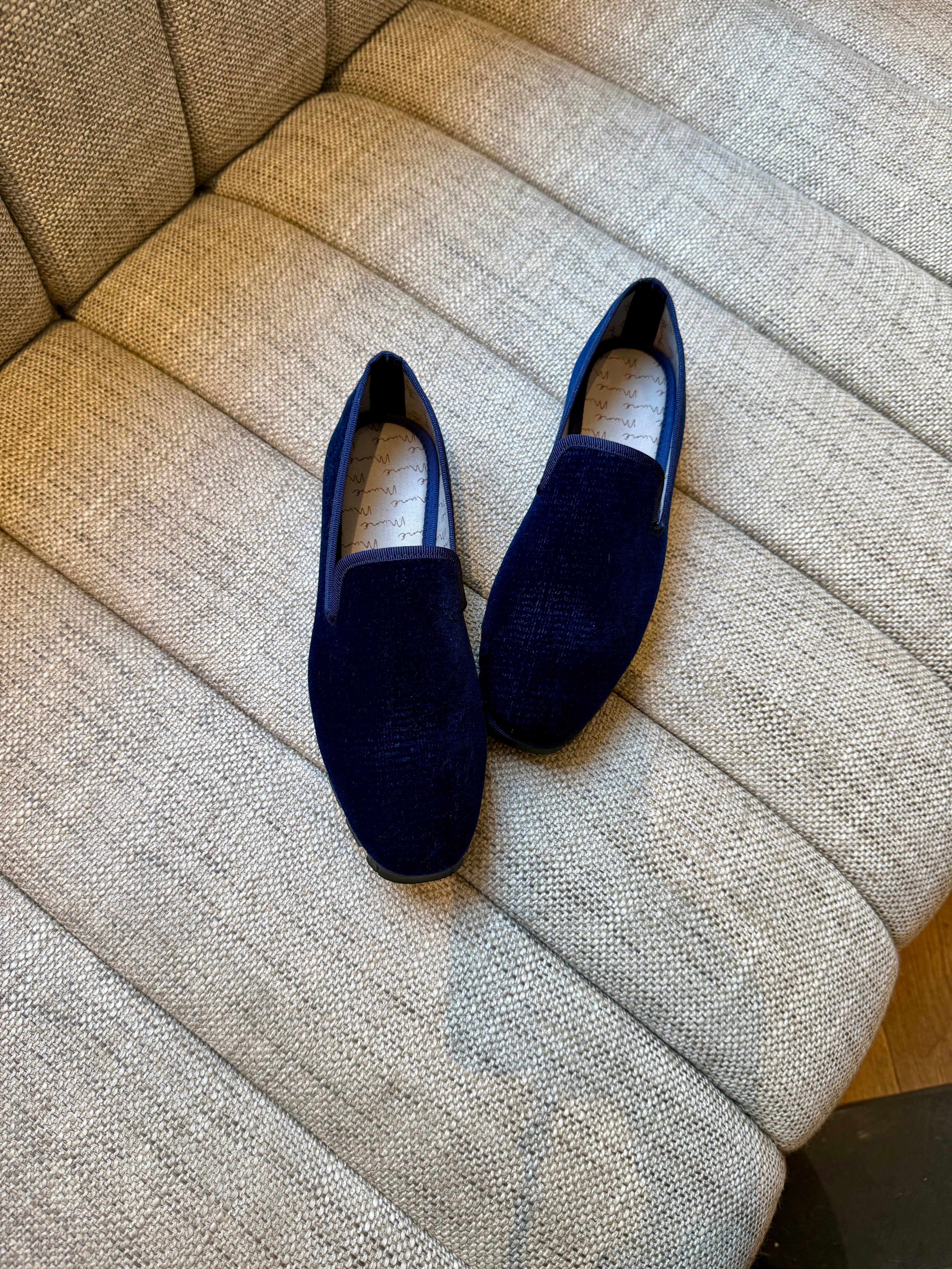 Slippers Rialto Terciopelo Marino