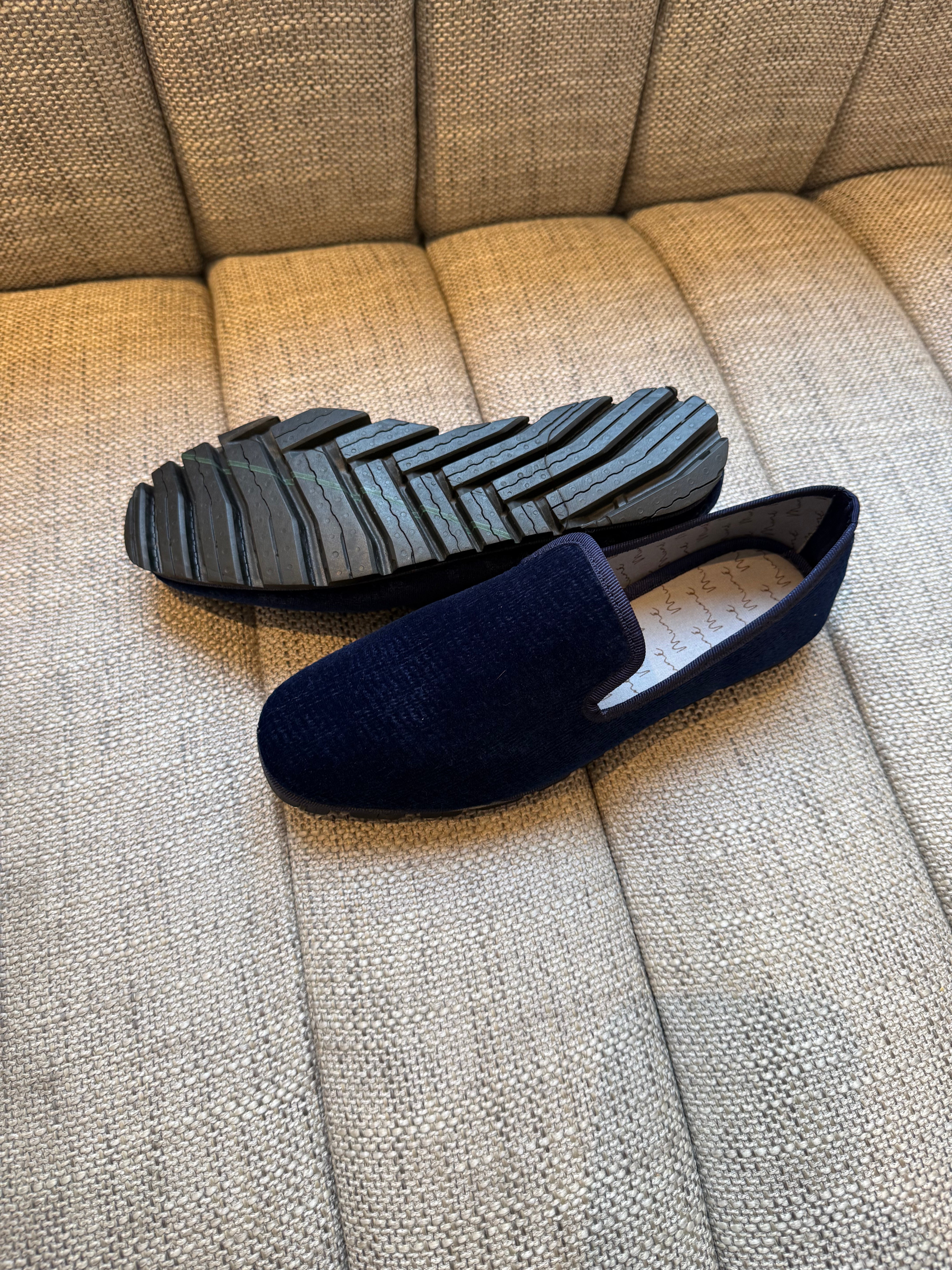 Slippers Rialto Terciopelo Marino