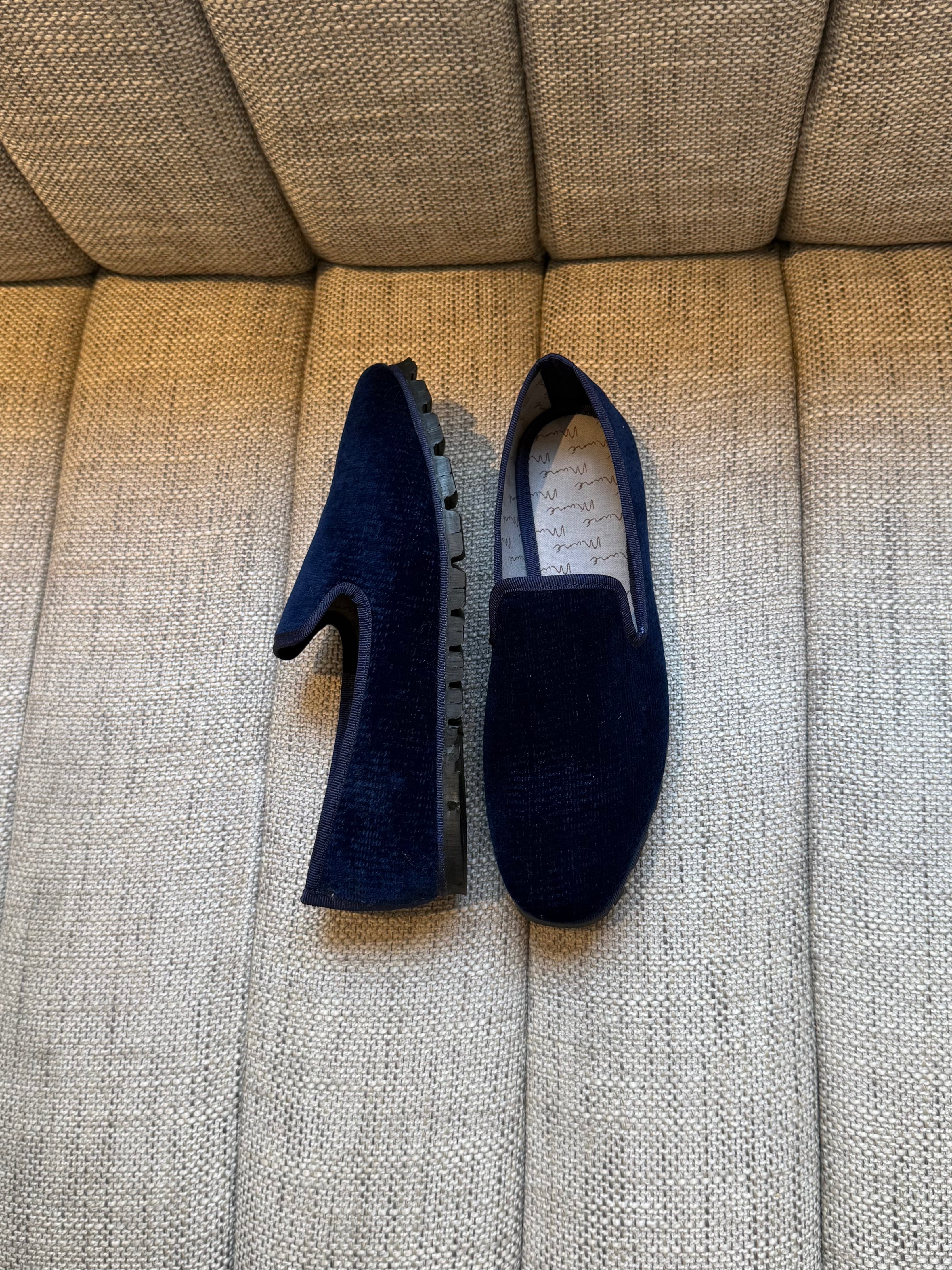 Slippers Rialto Terciopelo Marino