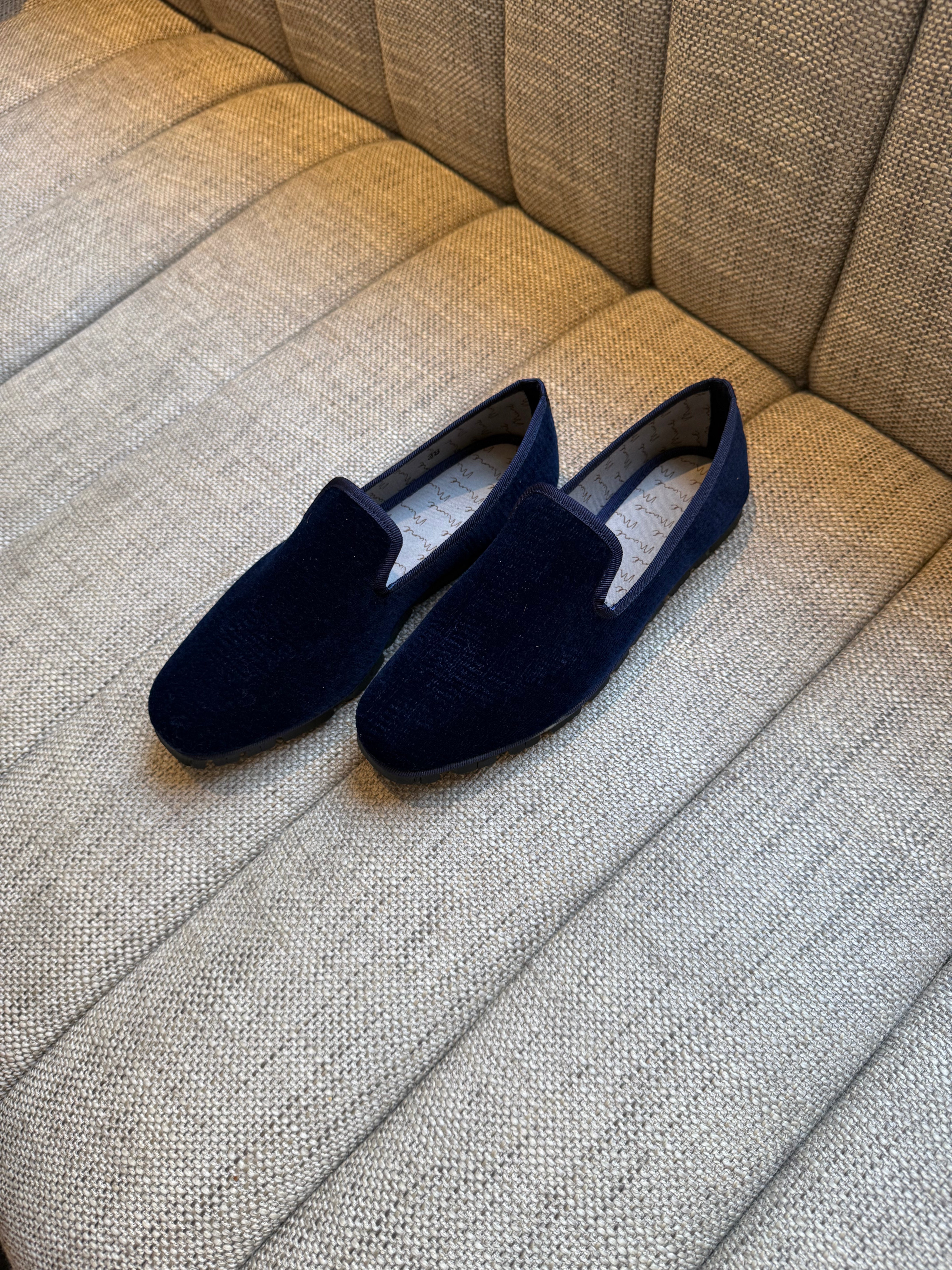 Slippers Rialto Terciopelo Marino