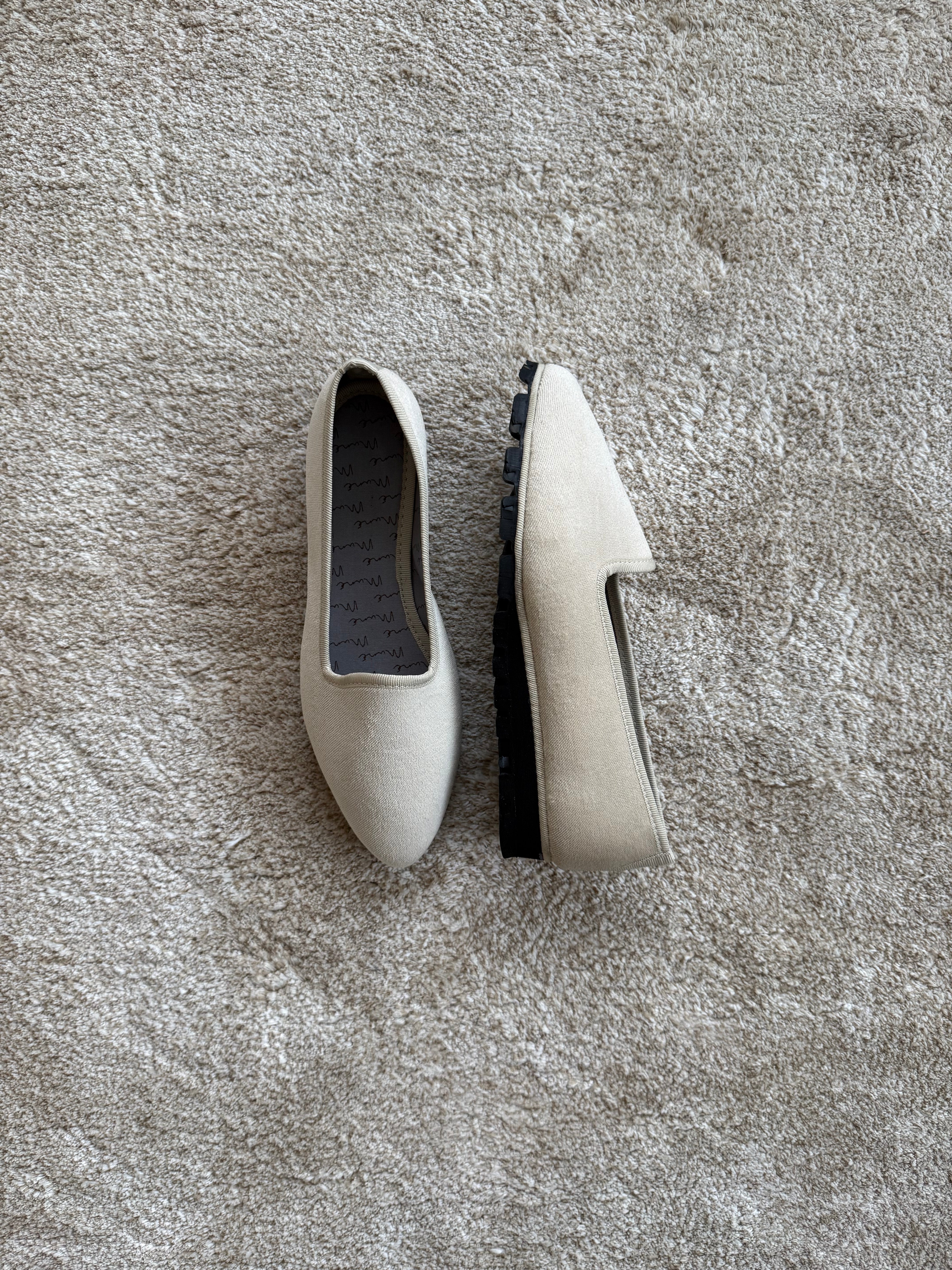 Slippers Terciopelo Marfil Plus