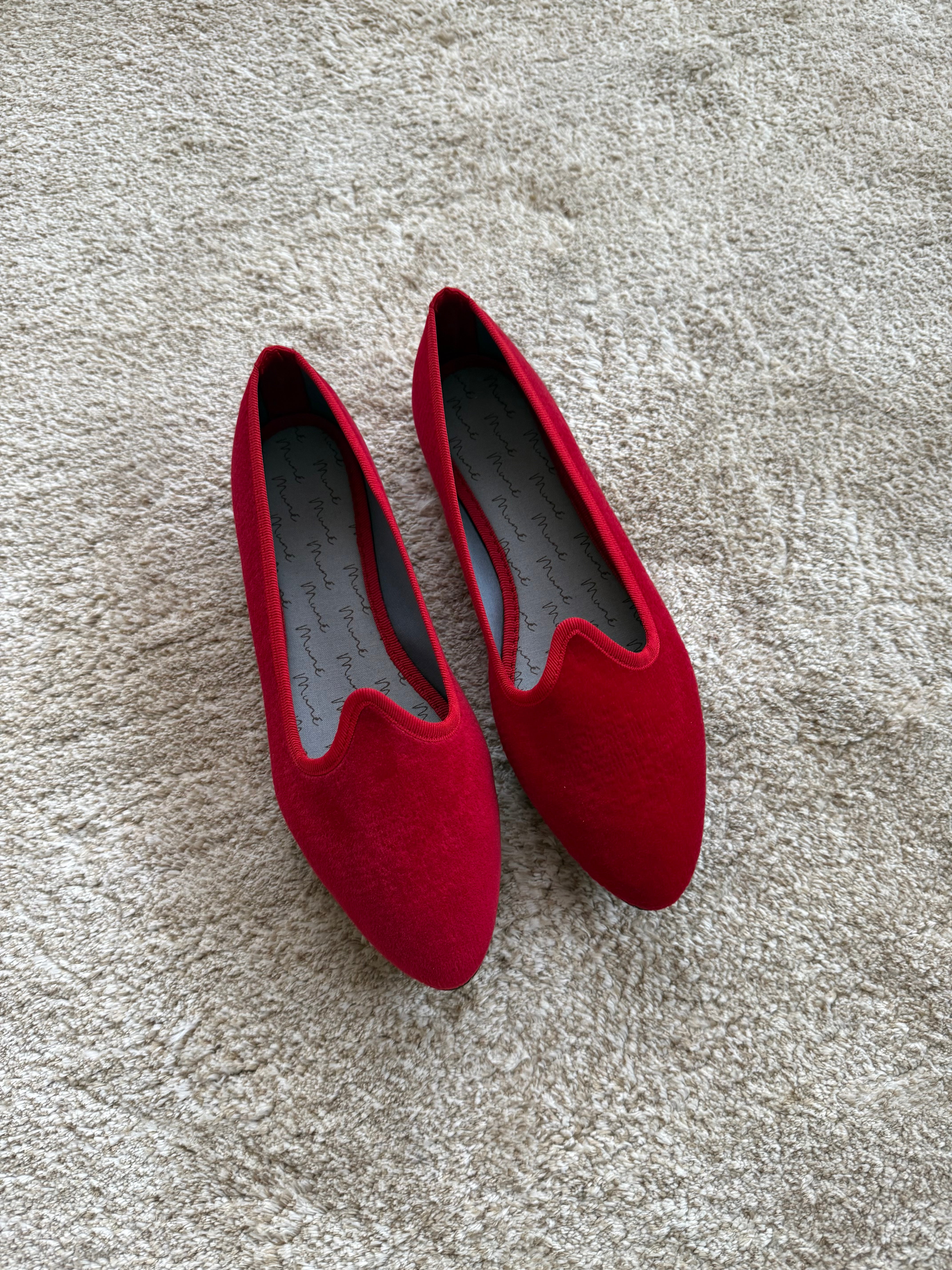 Slippers Pitti Terciopelo Rojo