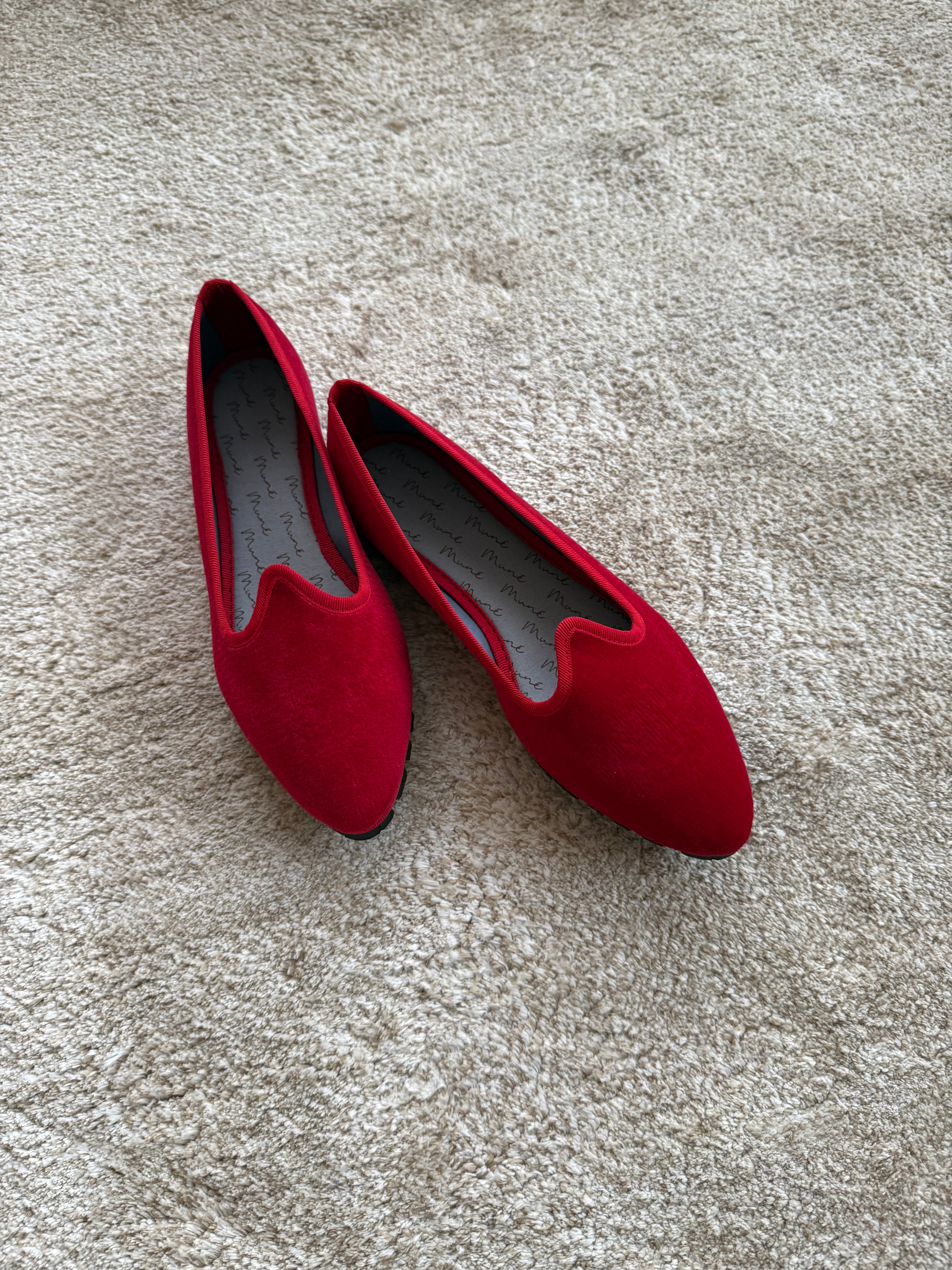 Red Velvet Pitti Slippers