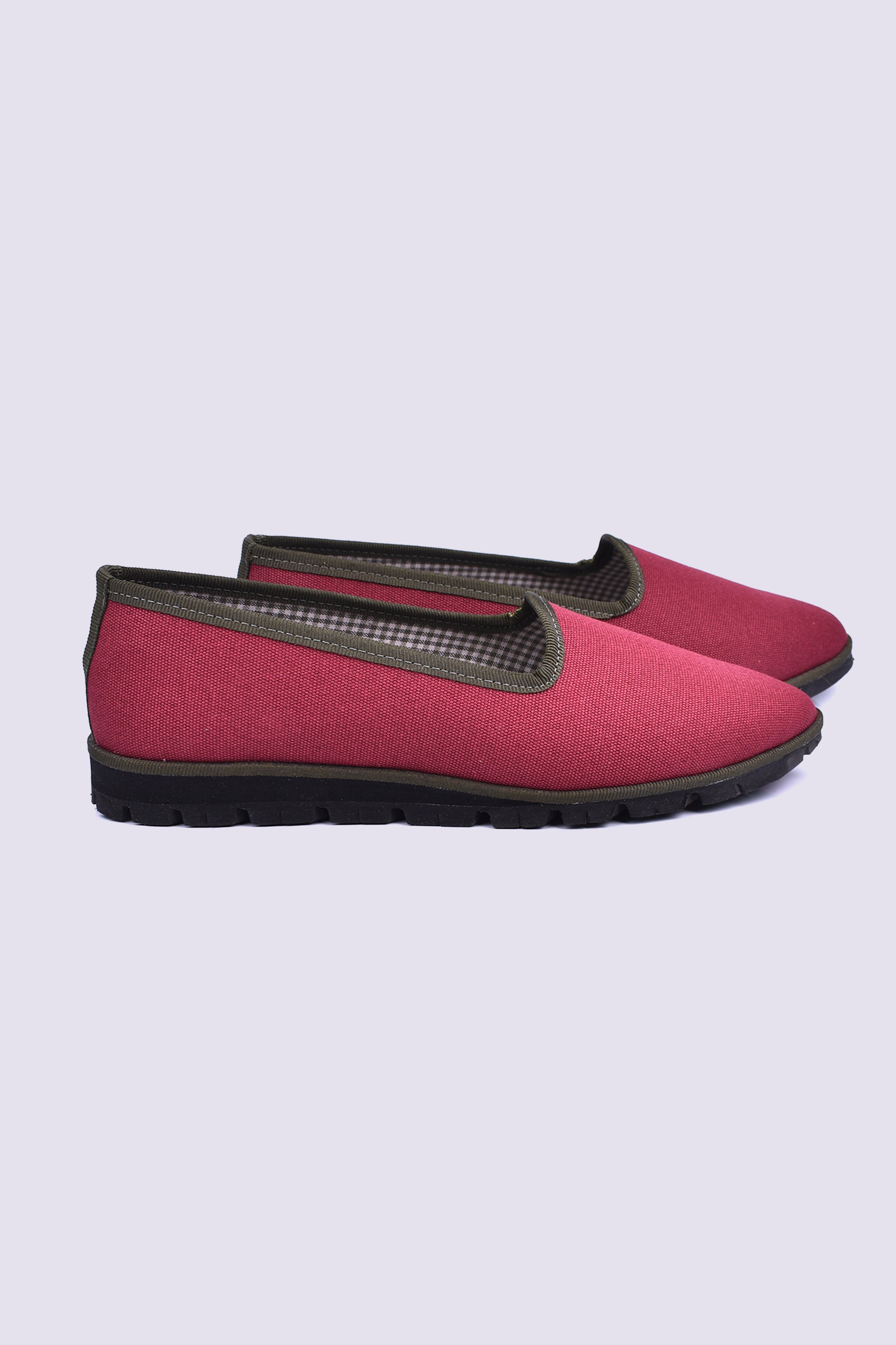 Slippers Lona Burdeos Plus