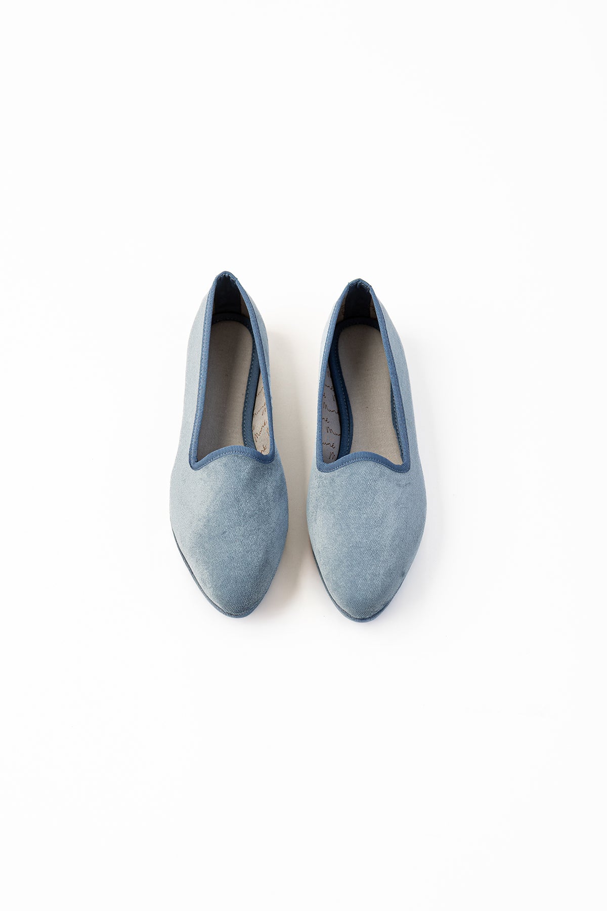 Slippers Terciopelo Azul Plomo Plus