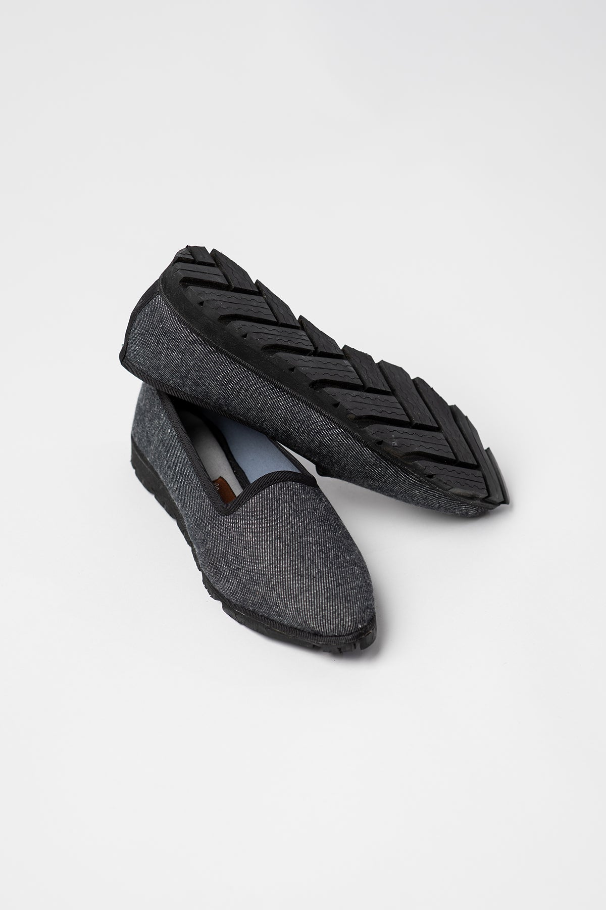 Slippers Denim Negro Plus