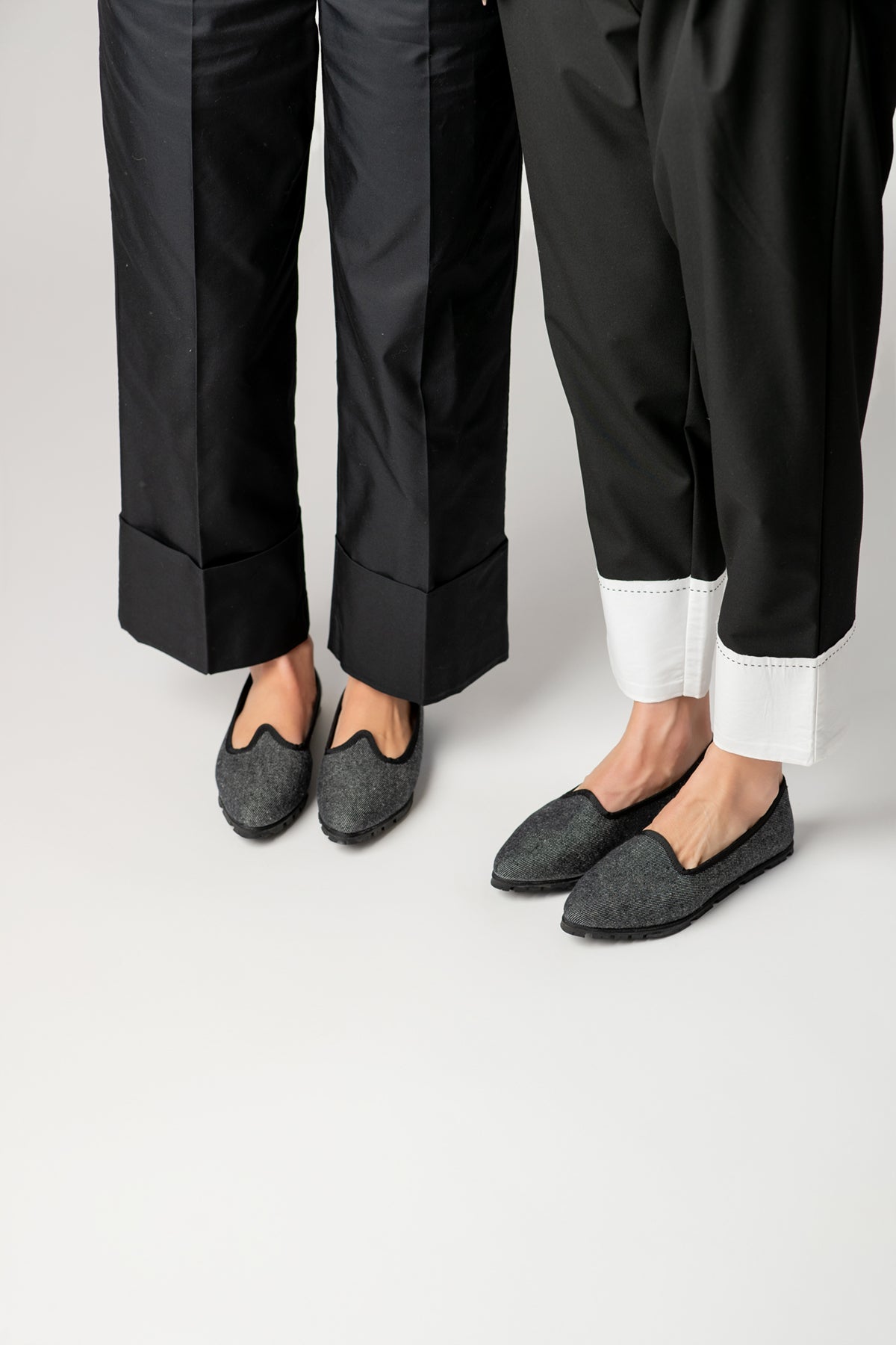 Slippers Denim Negro Plus