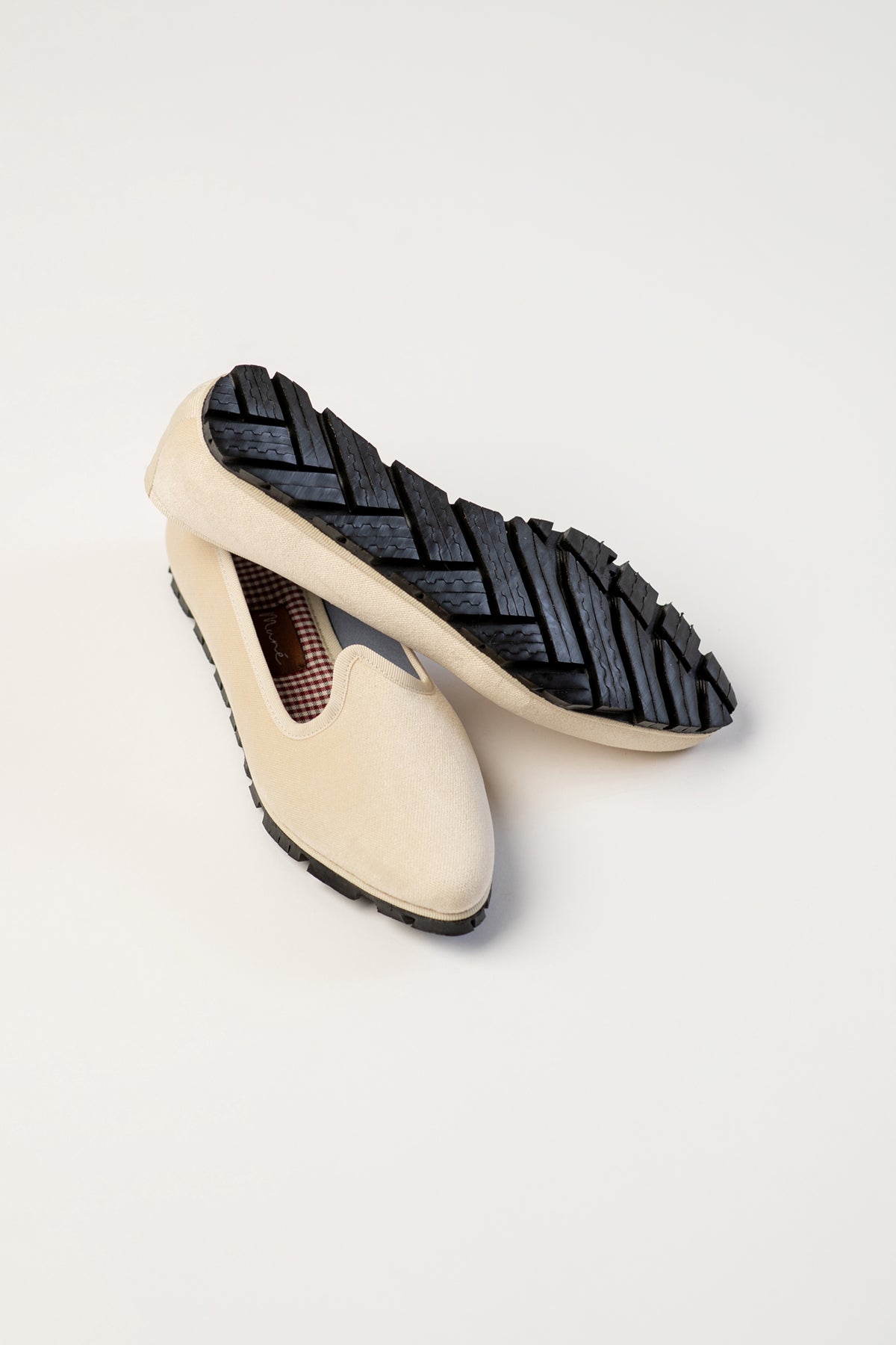 Slippers Pitti Terciopelo Marfil