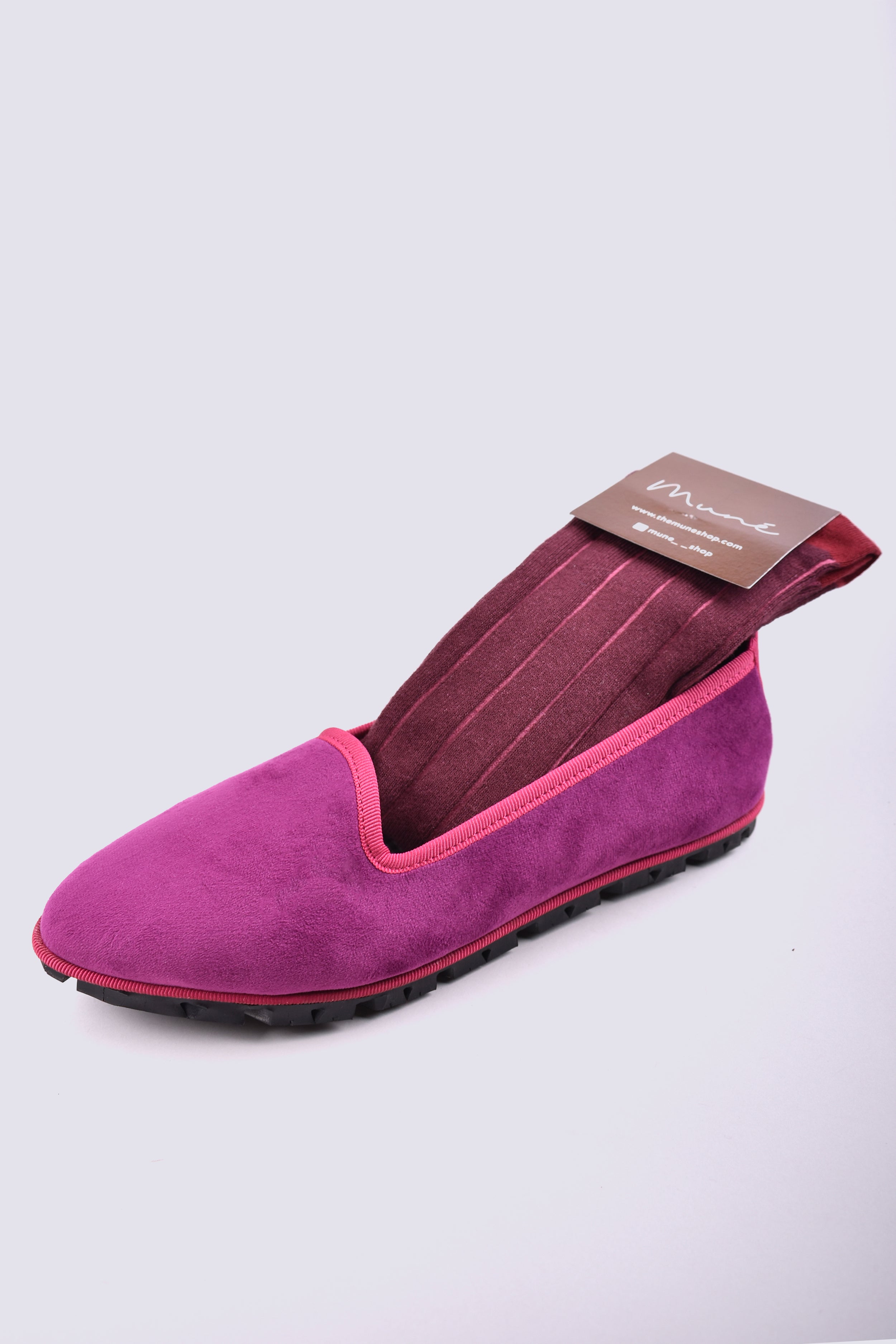 Calcetín Rayas Rosa