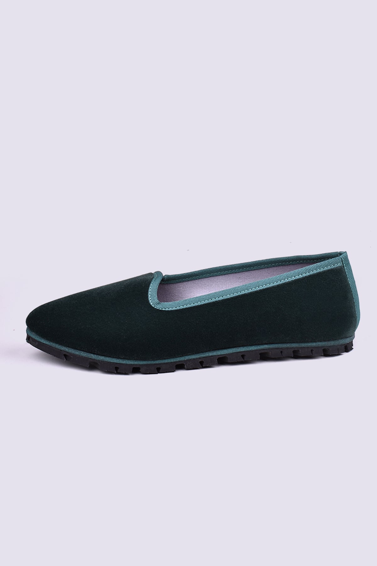 Slippers Terciopelo Verde Botella