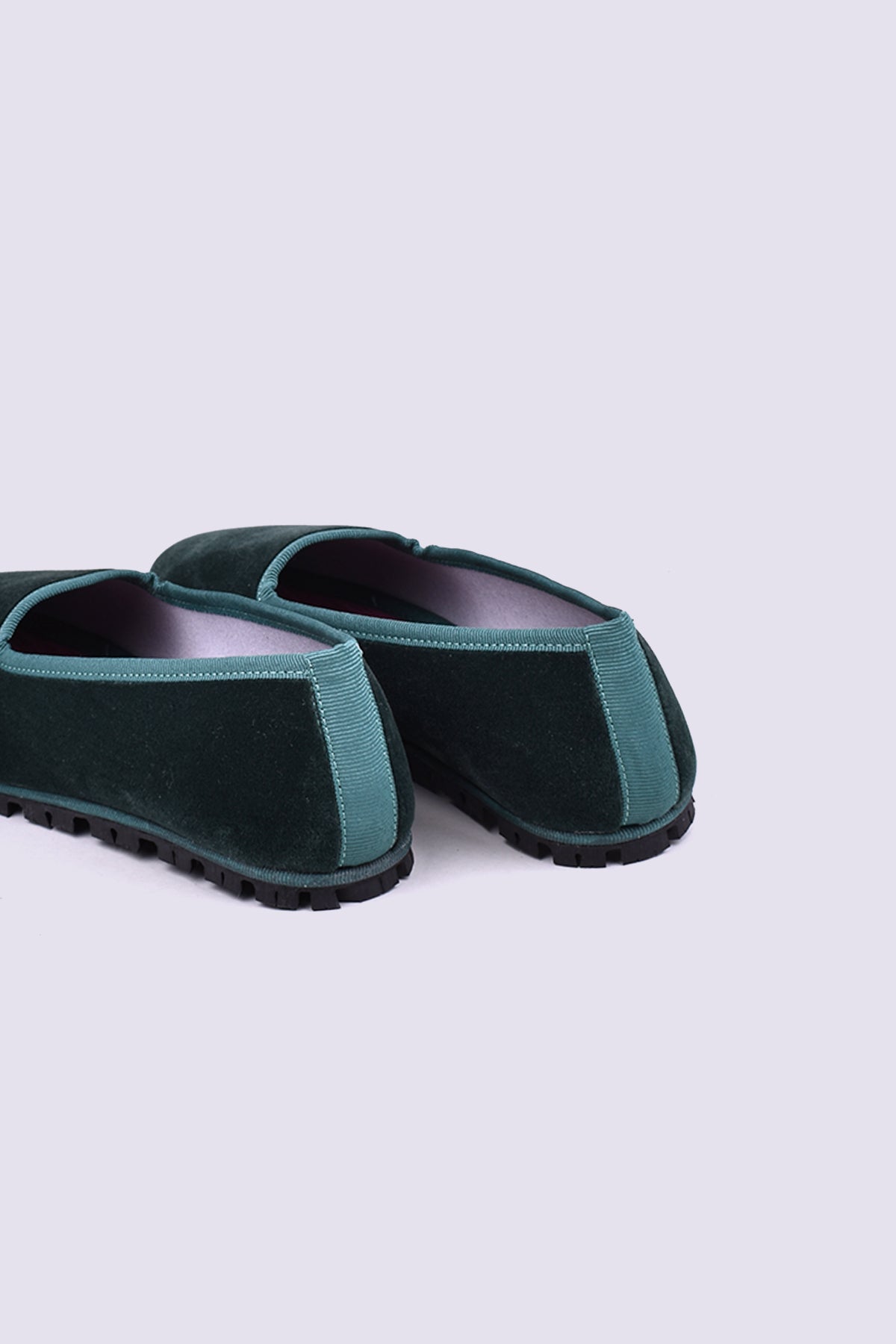 Slippers Terciopelo Verde Botella