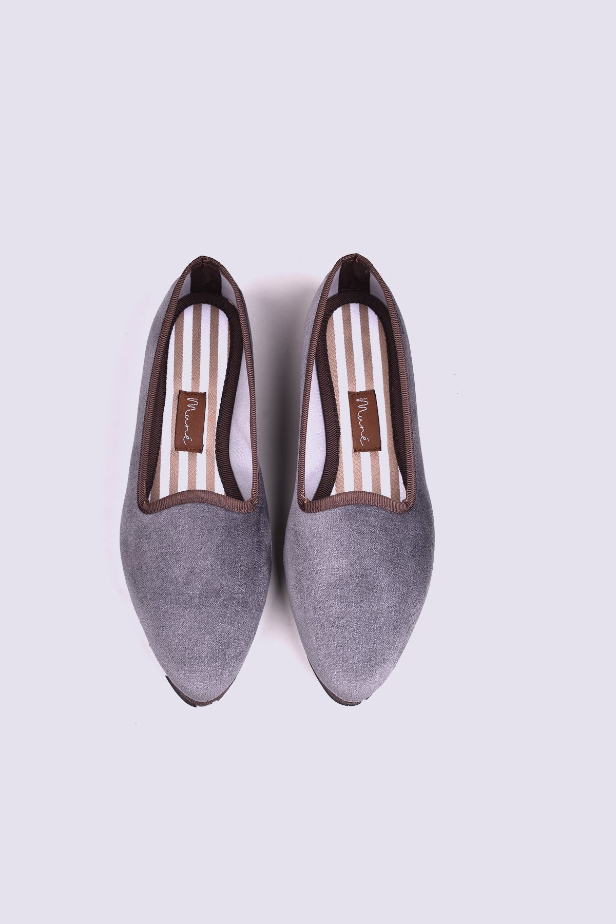 Slippers Terciopelo Gris