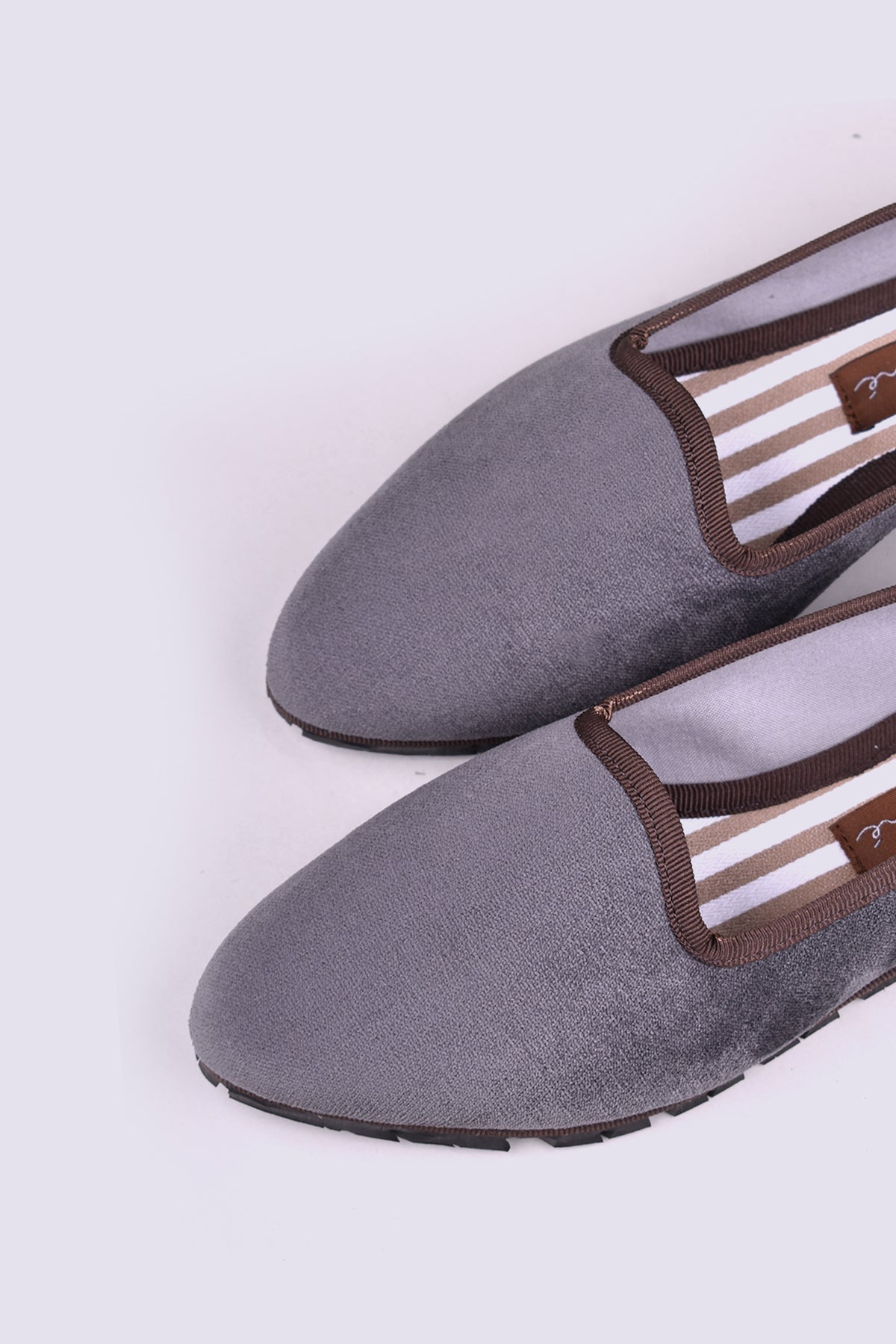 Slippers Terciopelo Gris