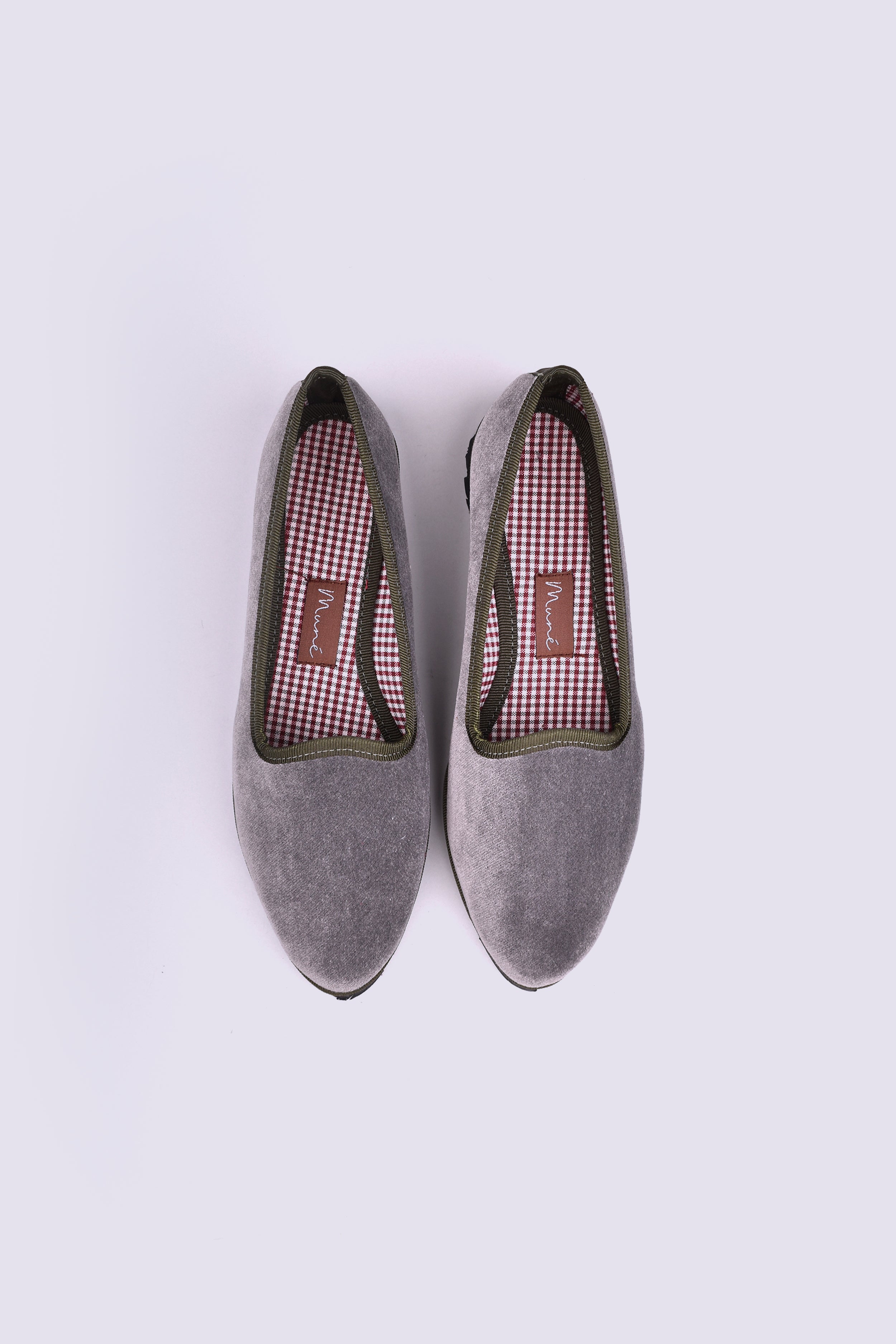 Slippers Terciopelo Gris