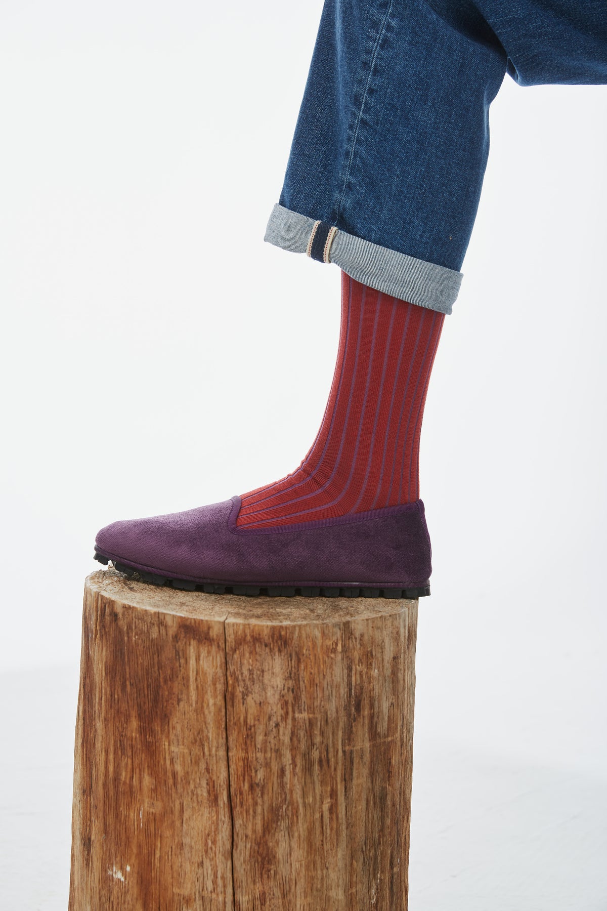 Brown Striped Sock