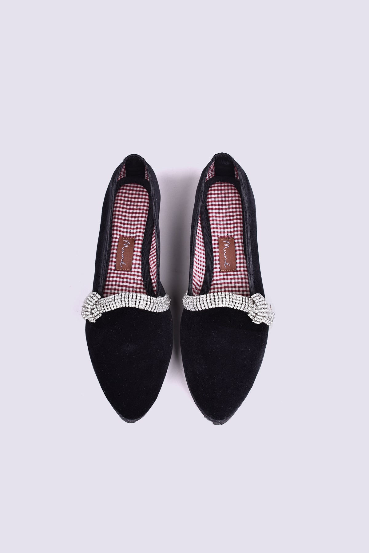 Slippers Joya Terciopelo Negro