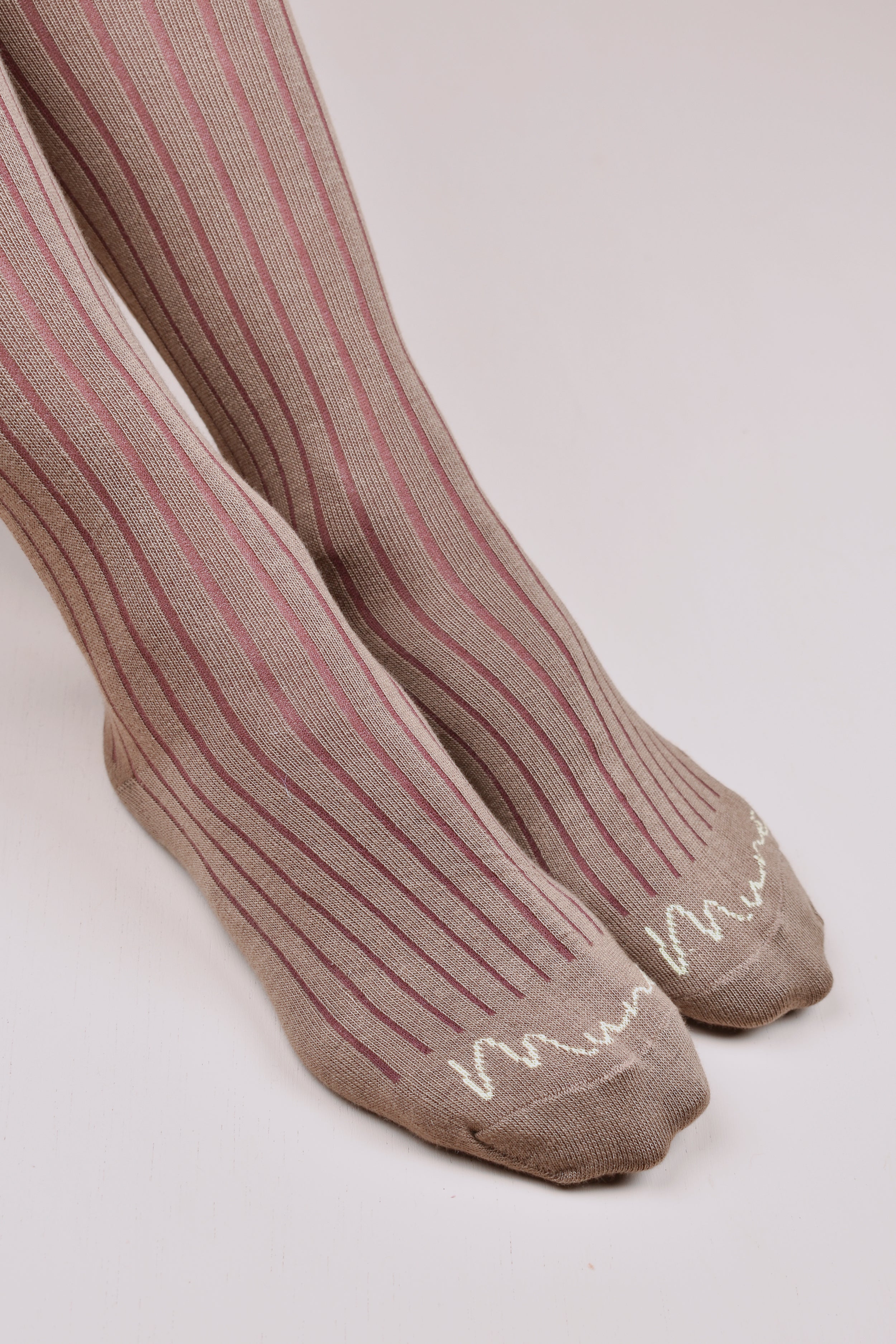 Burgundy Striped Socks