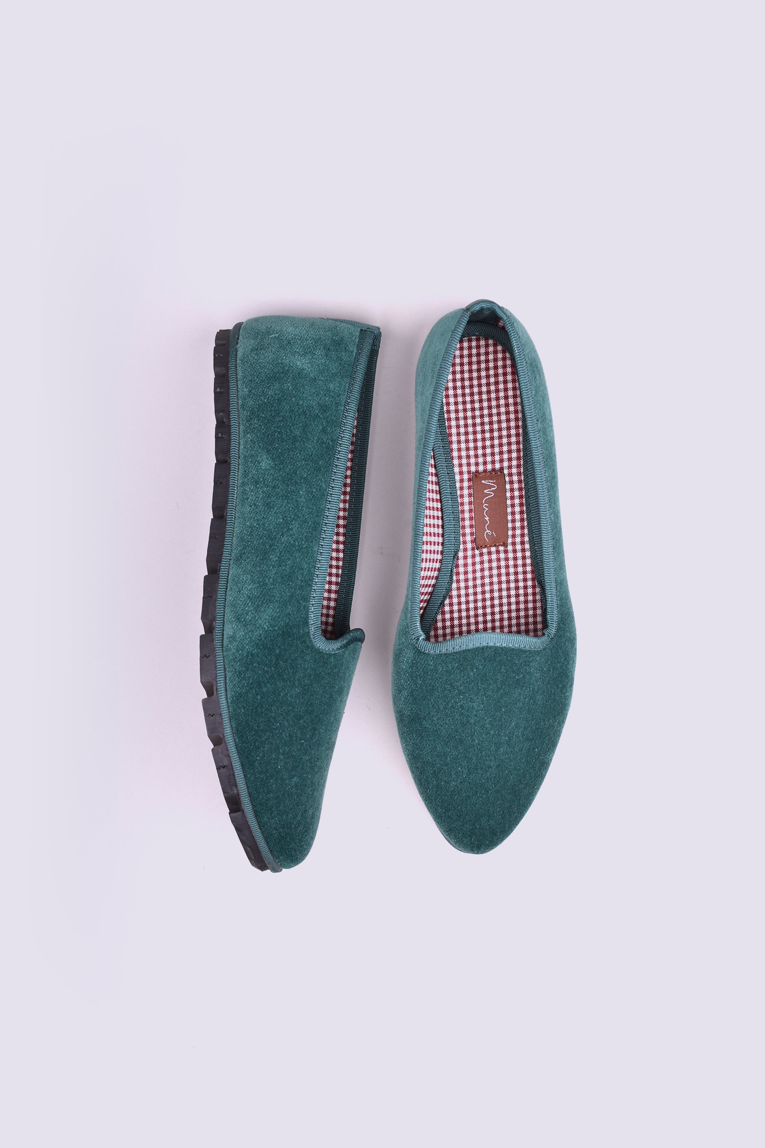 Slippers Terciopelo Verde Golf